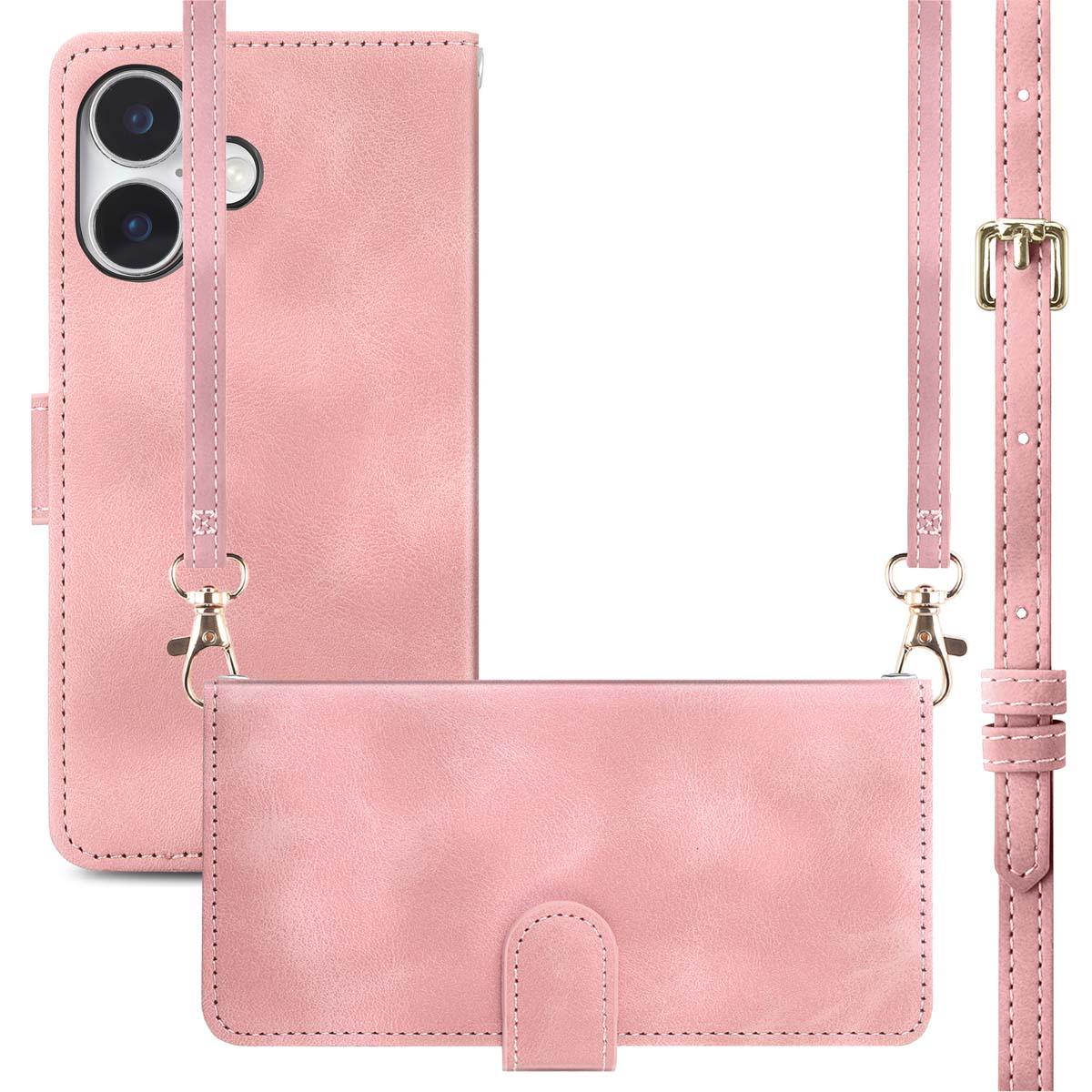 imoshion Bookcase met koord voor de Apple iPhone 16 - Roze