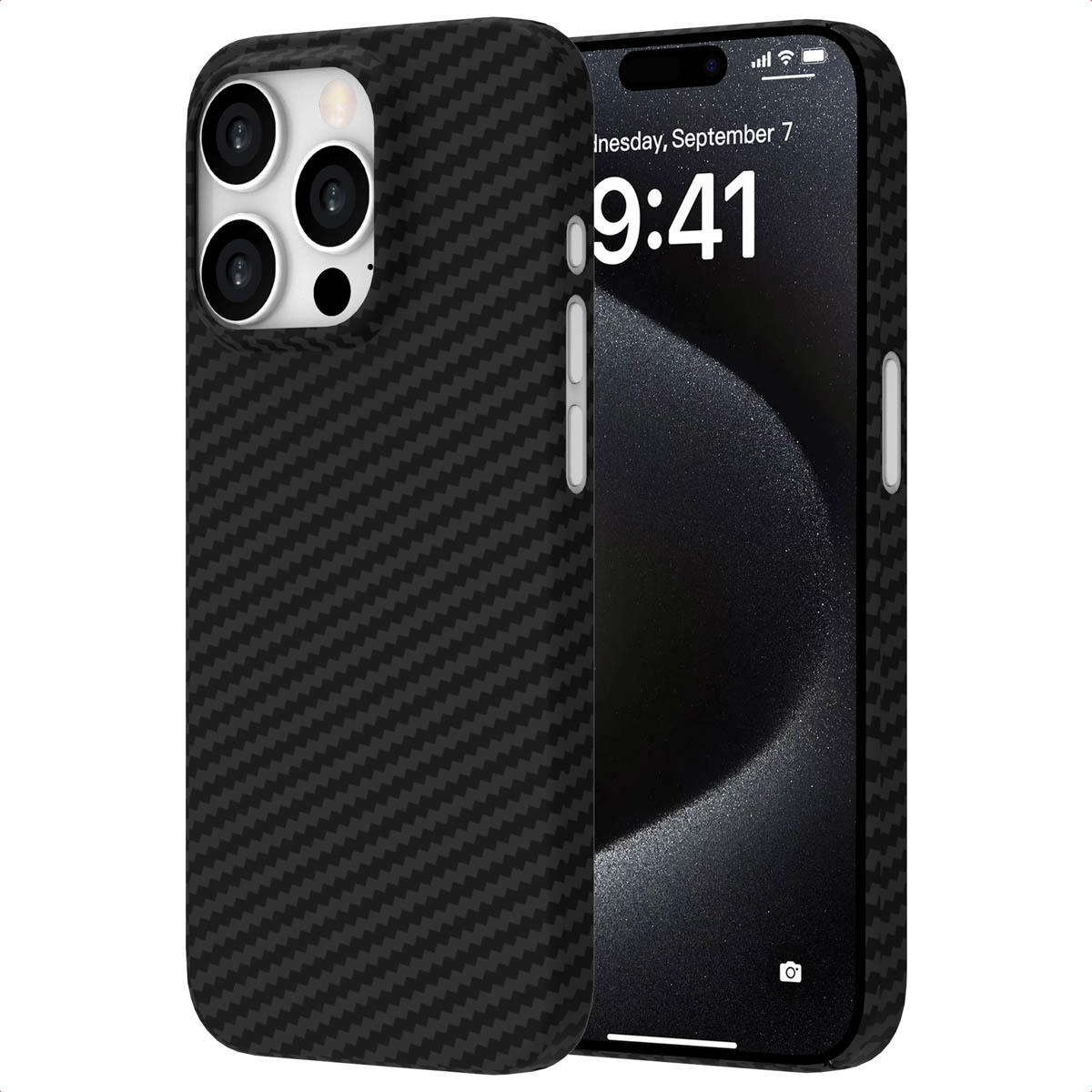 Accezz Coque Kevlar® MagSafe Apple iPhone 15 Pro - Noir