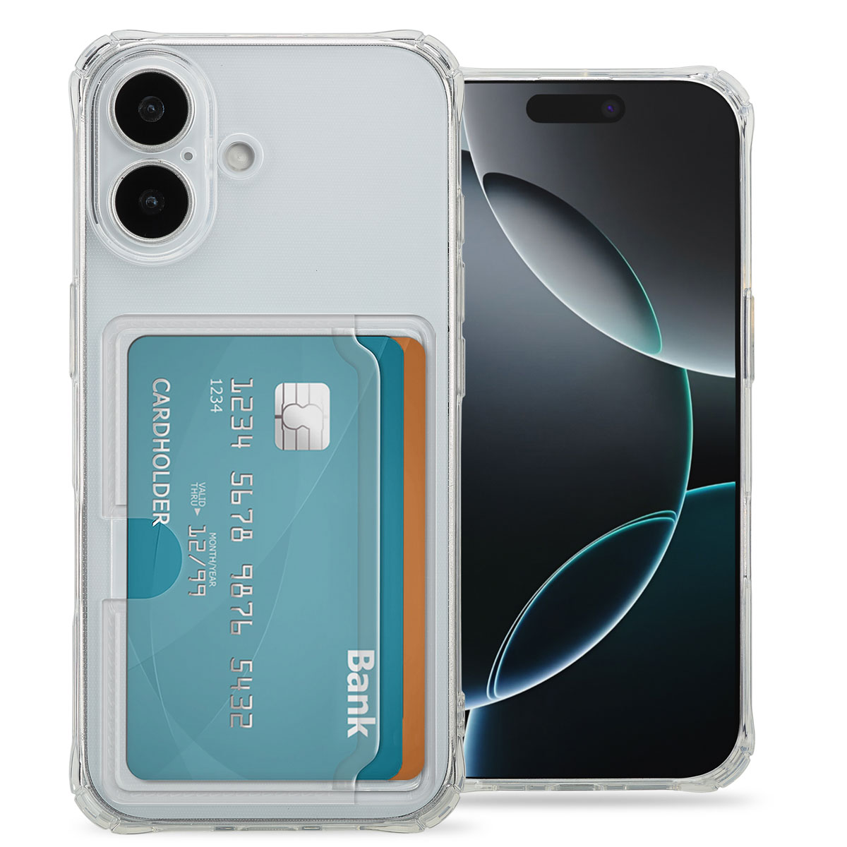 imoshion Softcase Backcover met pasjeshouder voor de Apple iPhone 17 - Transparant