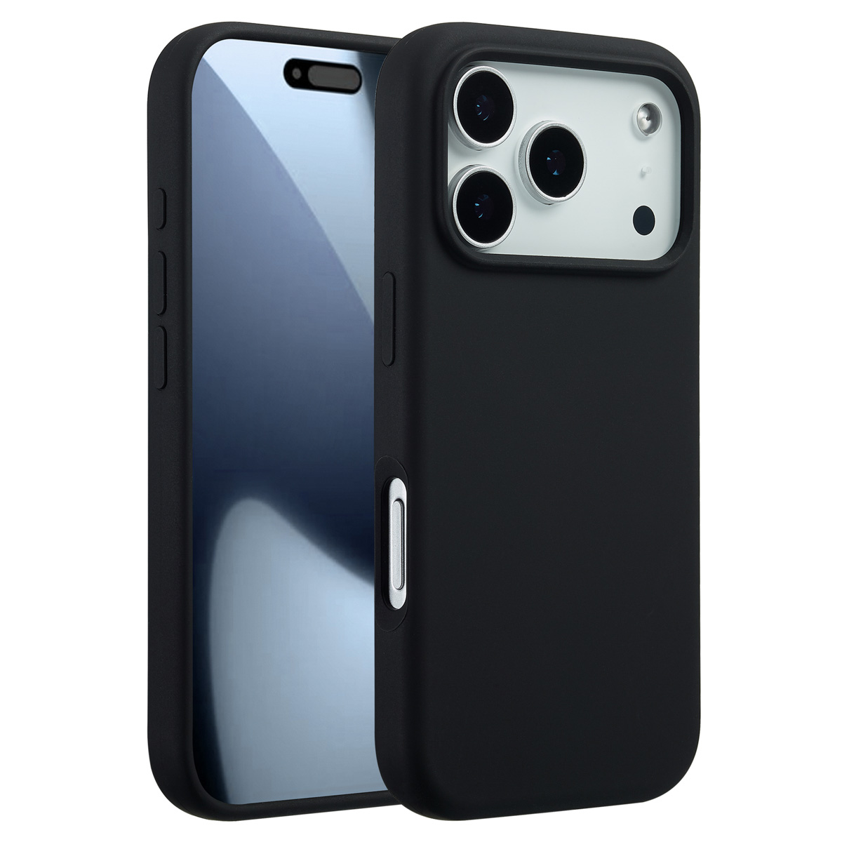 Accezz Liquid Silicone Backcover met MagSafe voor de Apple iPhone 17 Pro - Zwart