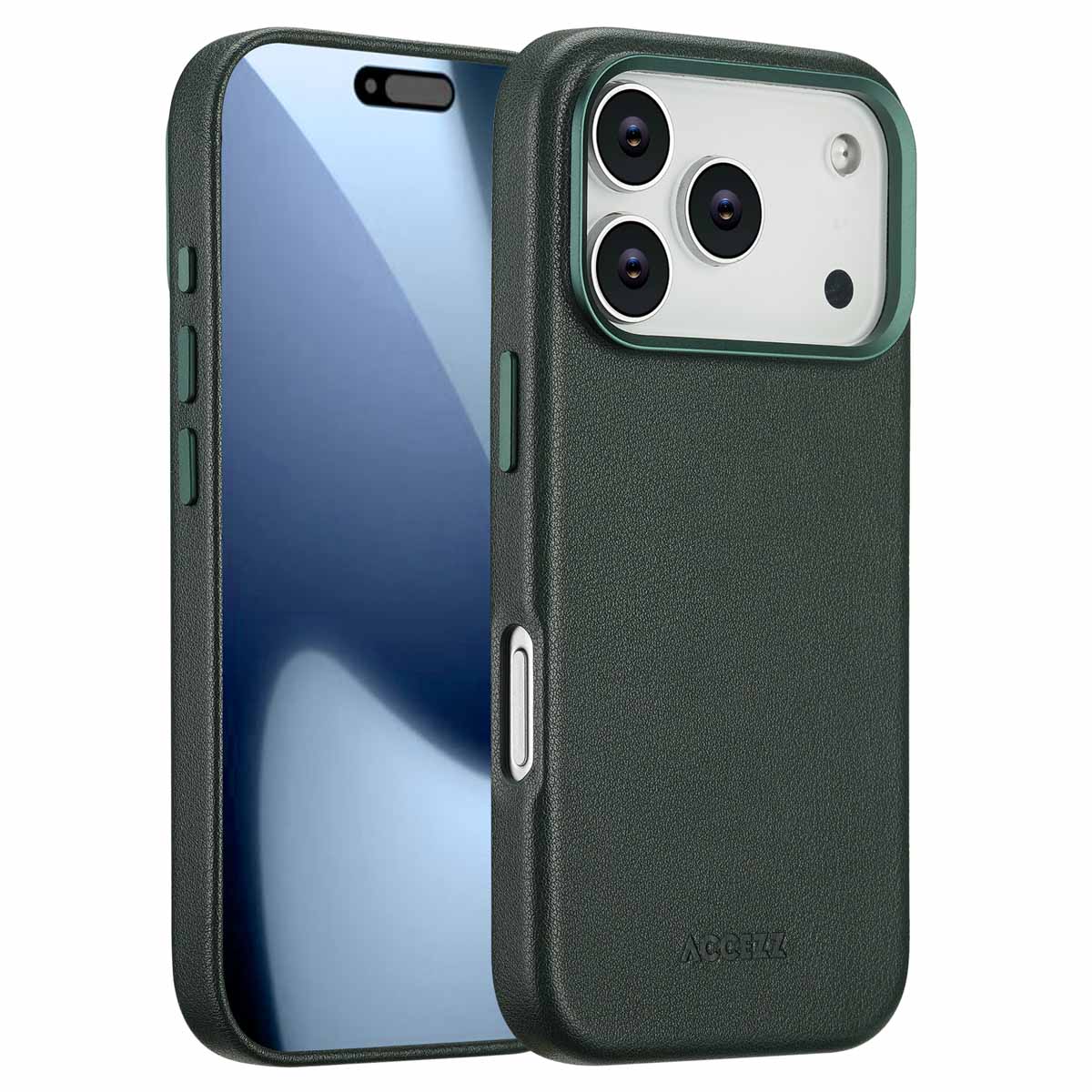 Accezz MagSafe Leather Backcover voor de Apple iPhone 17 Pro - Cedar Green