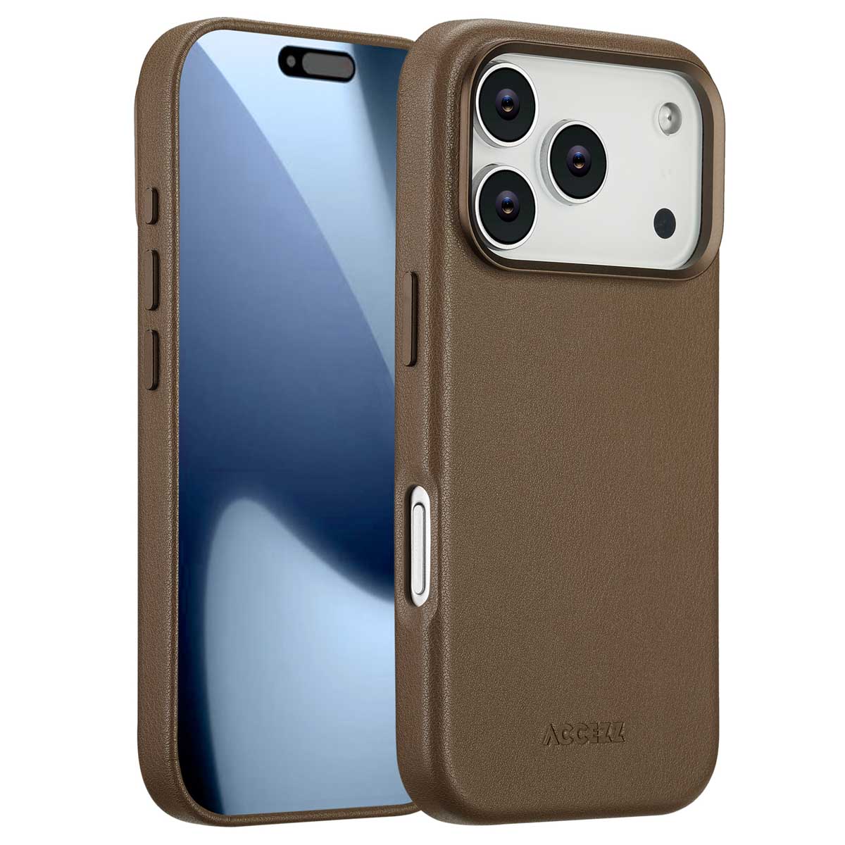 Accezz MagSafe Leather Backcover voor de Apple iPhone 17 Pro - Coffee Brown