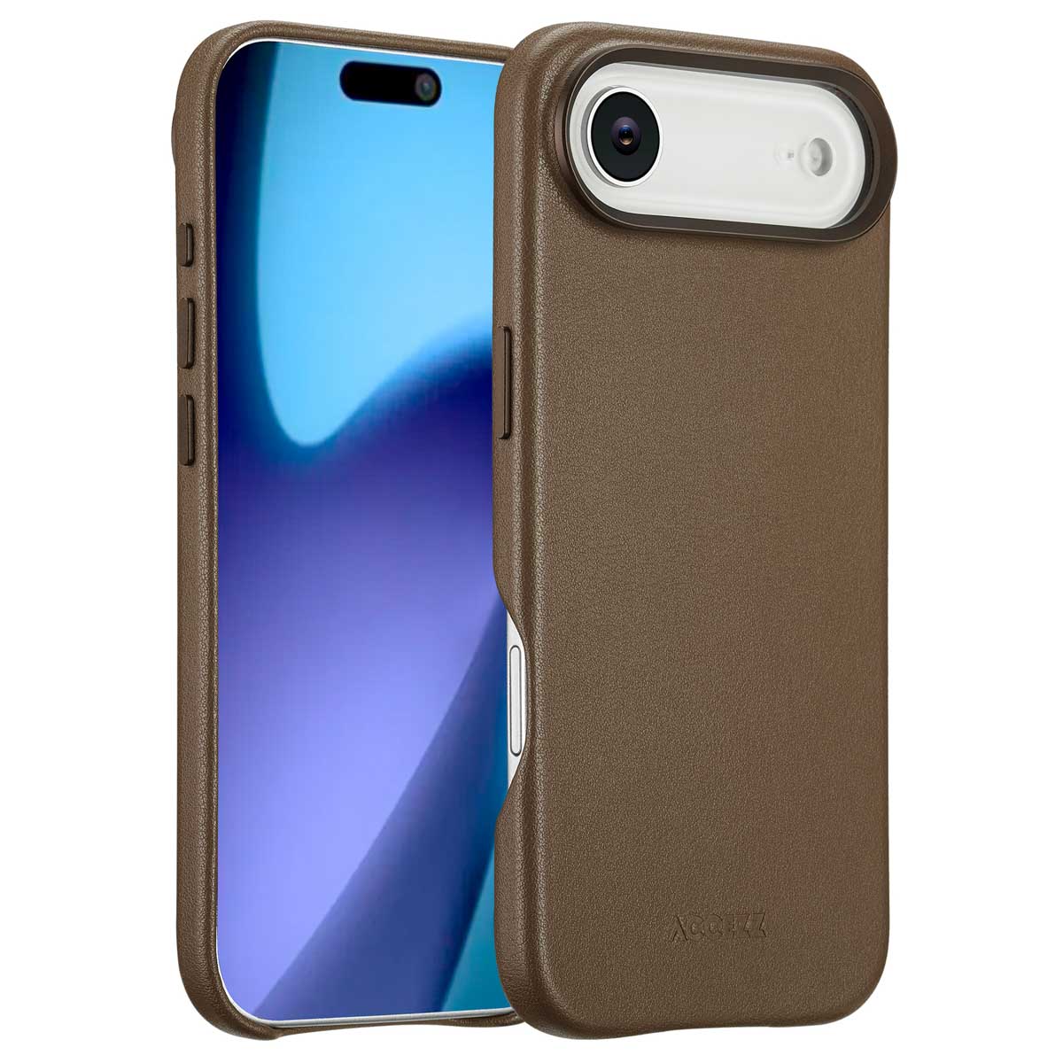 Accezz MagSafe Leather Backcover voor de Apple iPhone Air - Coffee Brown