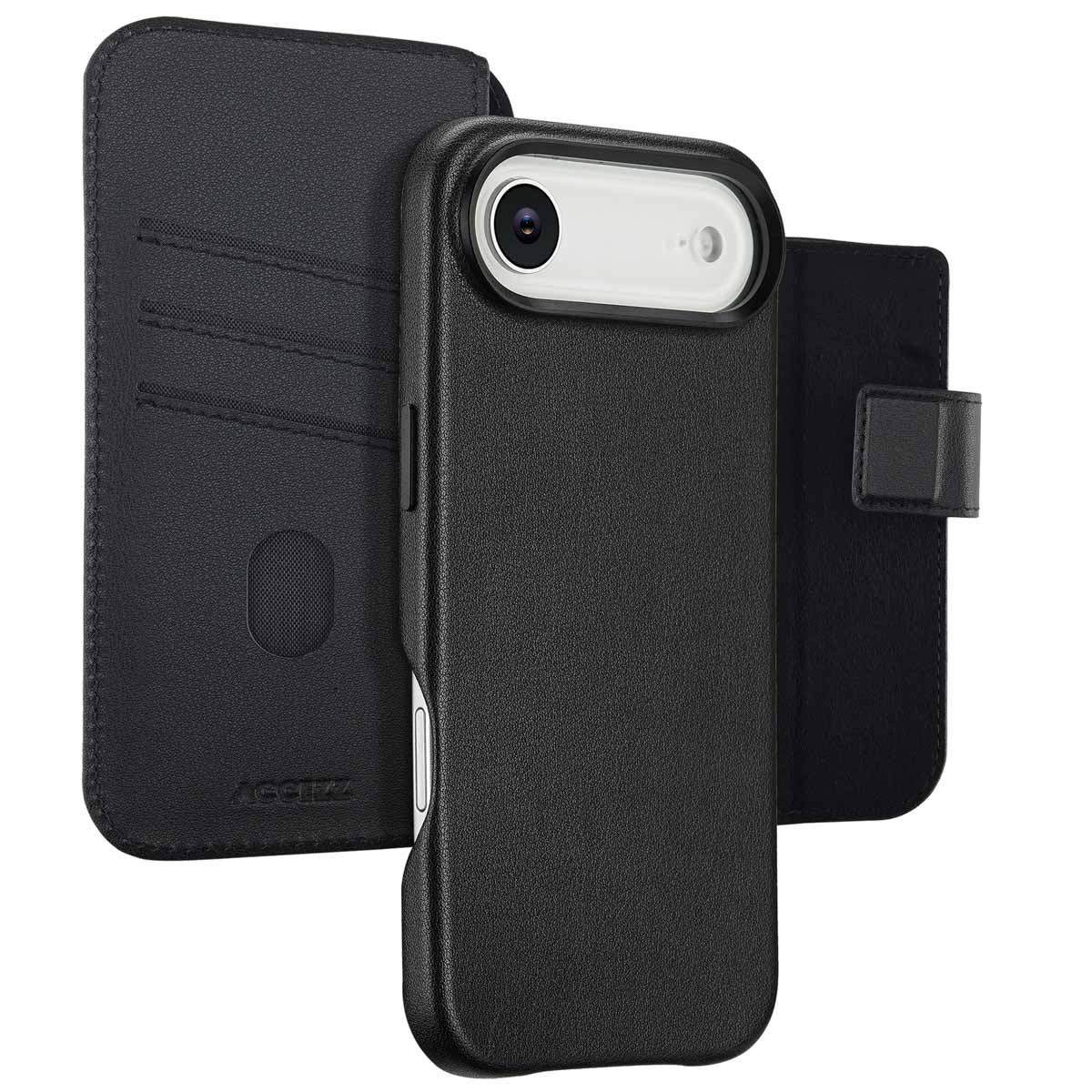 Accezz Leather Bookcase 2-in-1 met MagSafe voor de Apple iPhone Air - Onyx Black