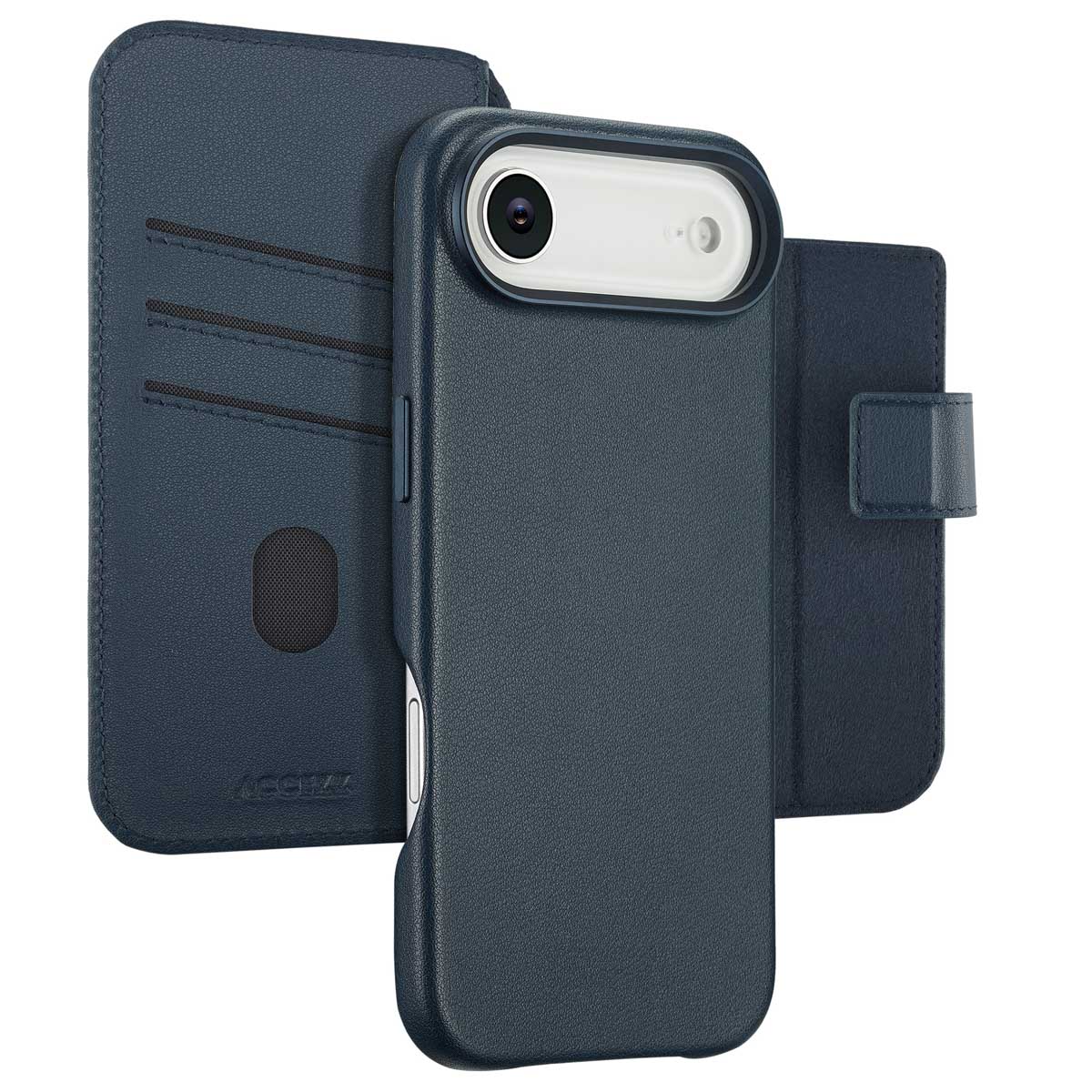 Accezz Leather Bookcase 2-in-1 met MagSafe voor de Apple iPhone Air - Nightfall Blue