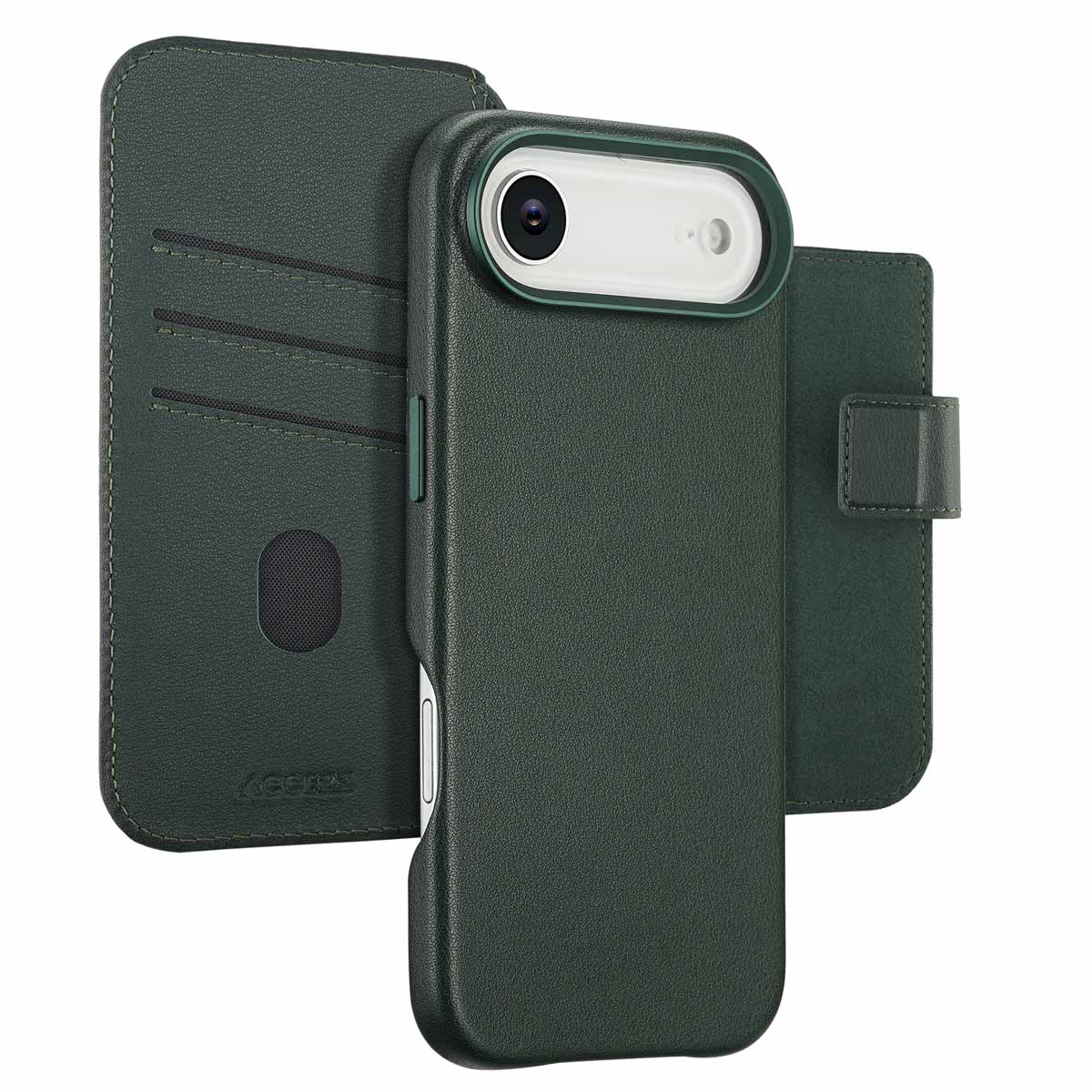Accezz Leather Bookcase 2-in-1 met MagSafe voor de Apple iPhone Air - Cedar Green