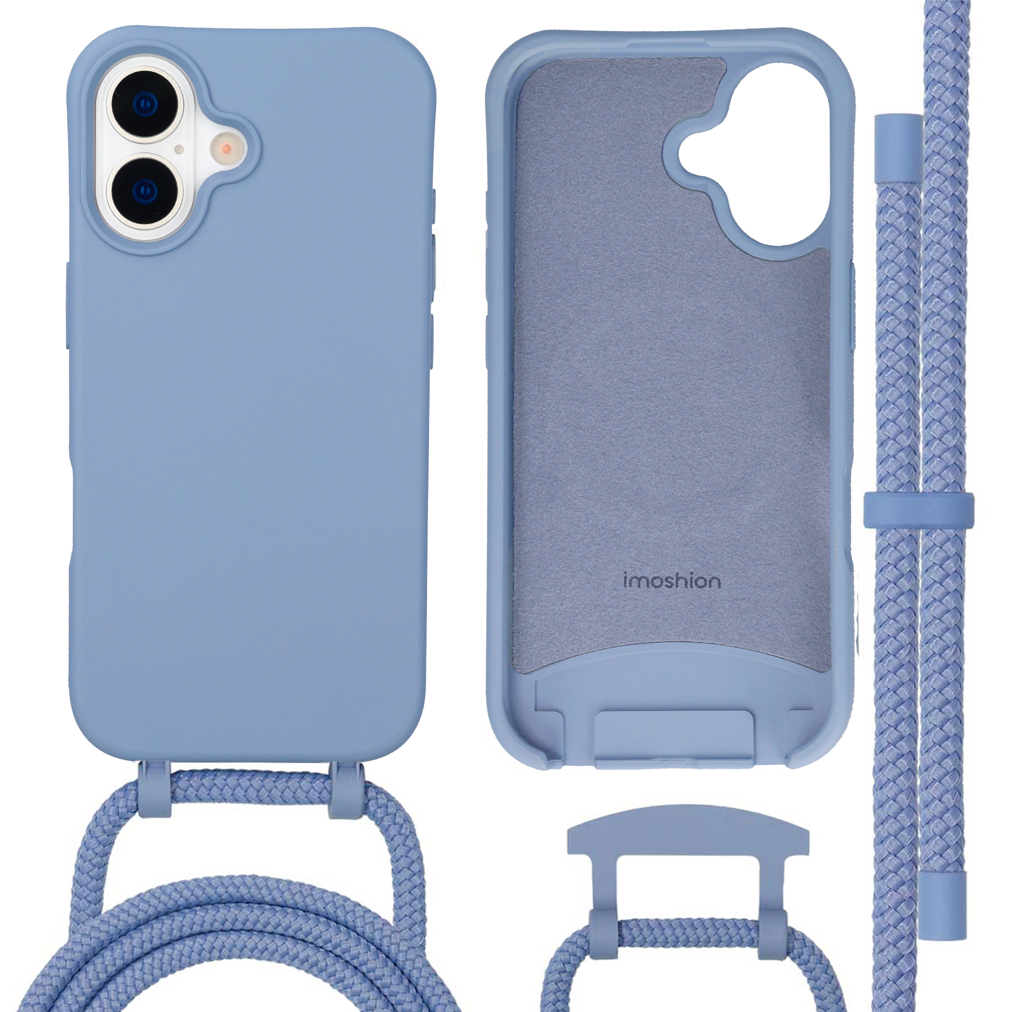 imoshion Color Backcover met afneembaar koord met MagSafe voor de Apple iPhone 17 - Ash Blue
