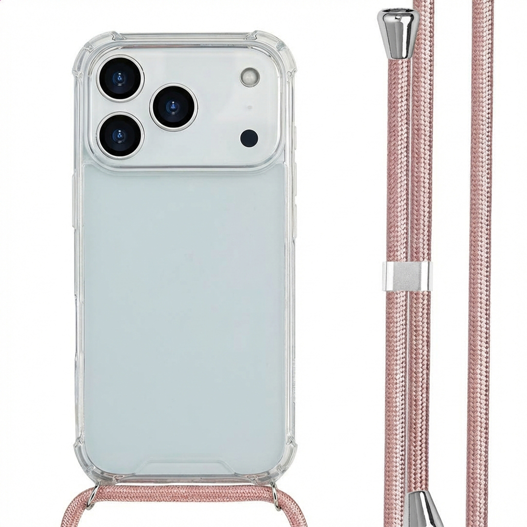 imoshion Coque arrière Transparente avec cordon Apple iPhone 17 Pro - Rose Doré