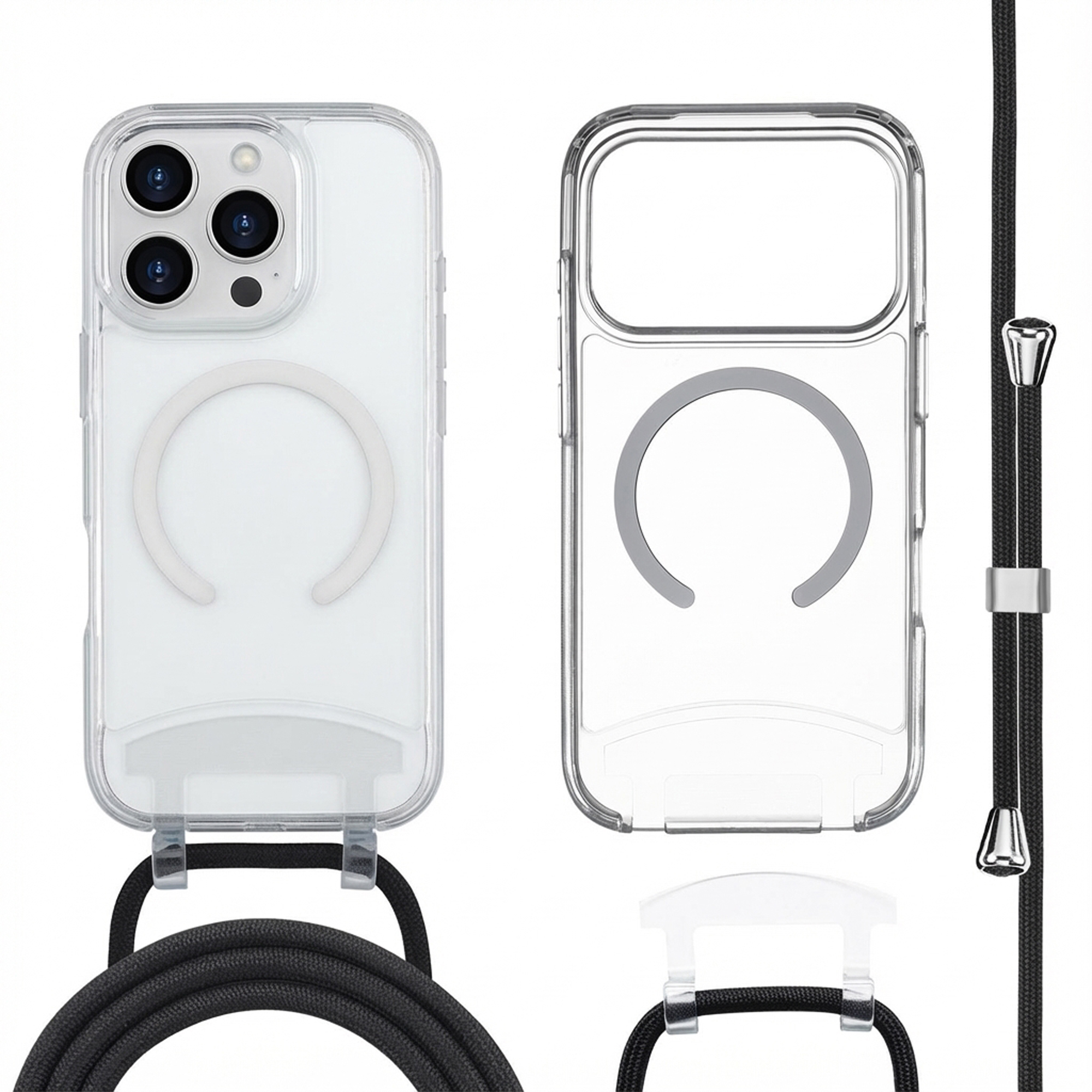imoshion MagSafe Backcover met afneembaar koord voor de Apple iPhone 17 Pro - Transparant