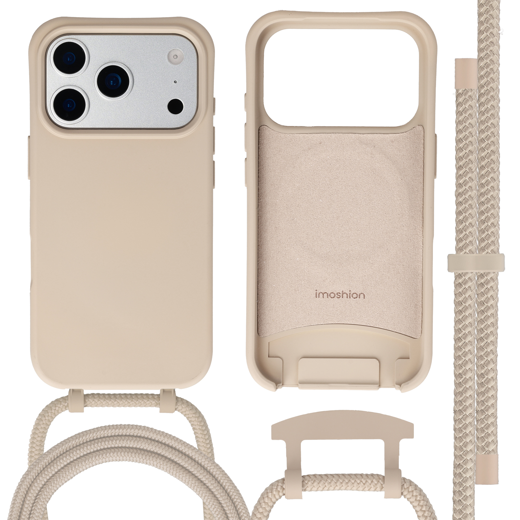 imoshion Coque arrière Color avec cordon amovible et MagSafe Apple iPhone 17 Pro Max - Nude