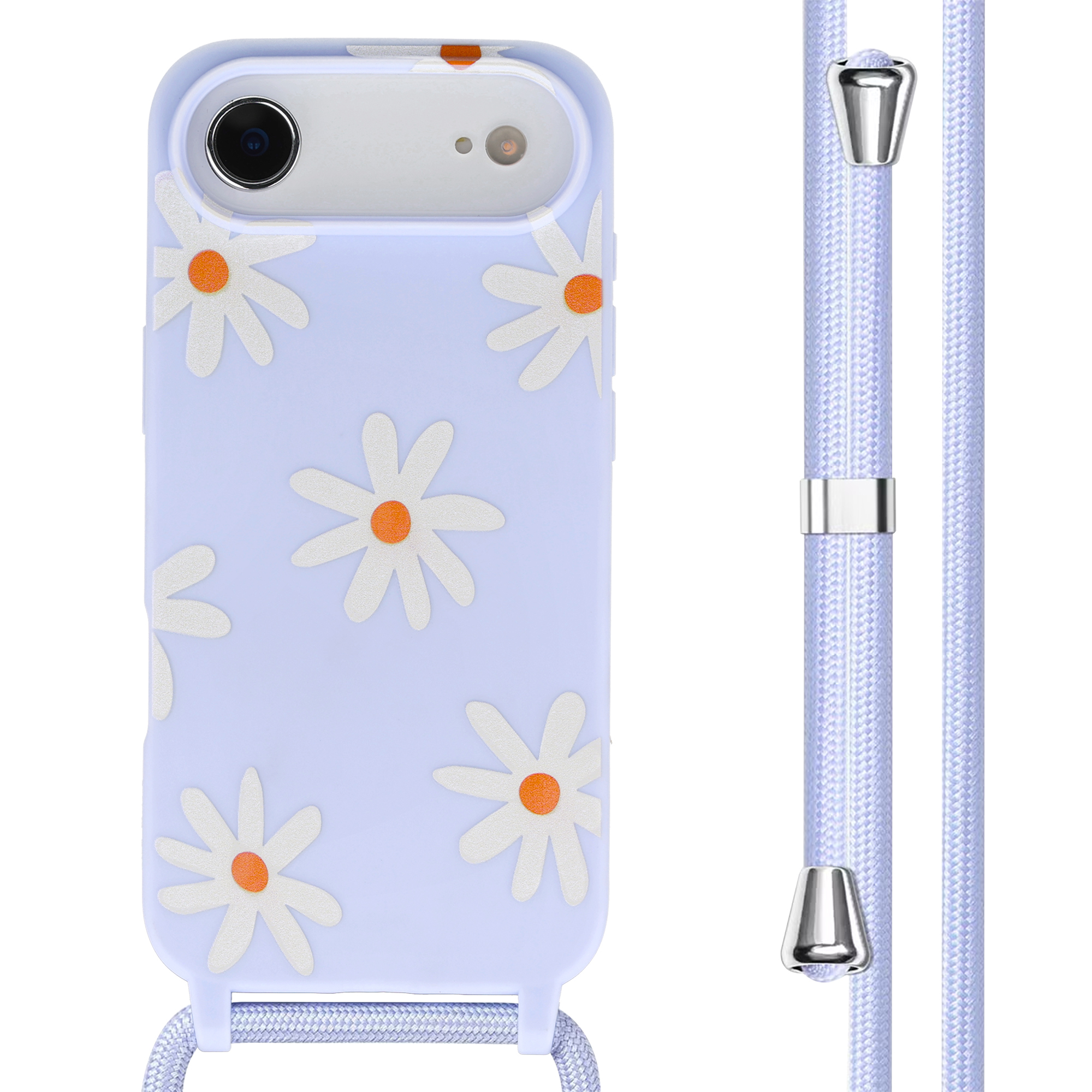 imoshion Coque design en silicone avec cordon Apple iPhone Air - Lila Flower Distance