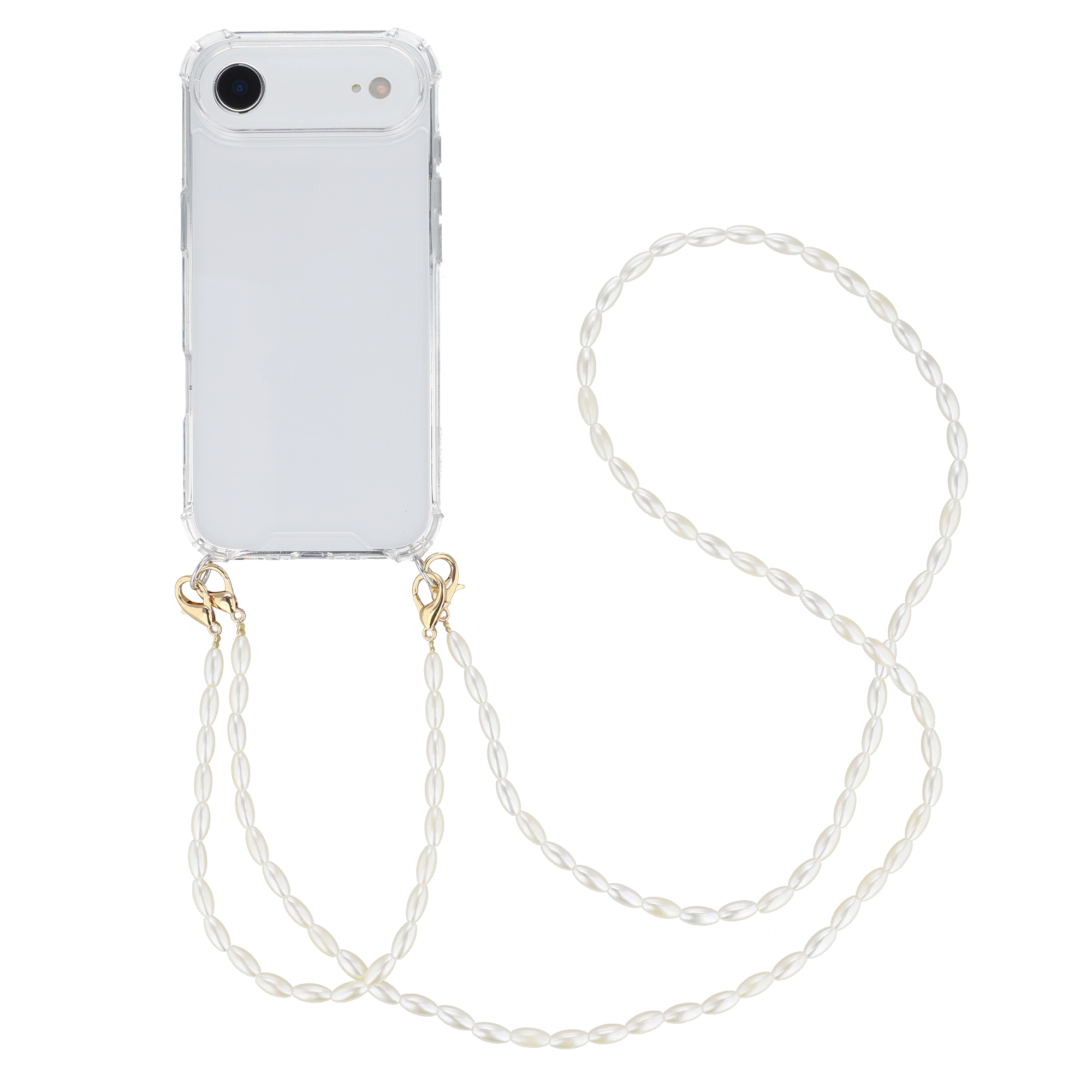 imoshion Coque avec dragonne + bracelet - Perles Apple iPhone Air - Transparent