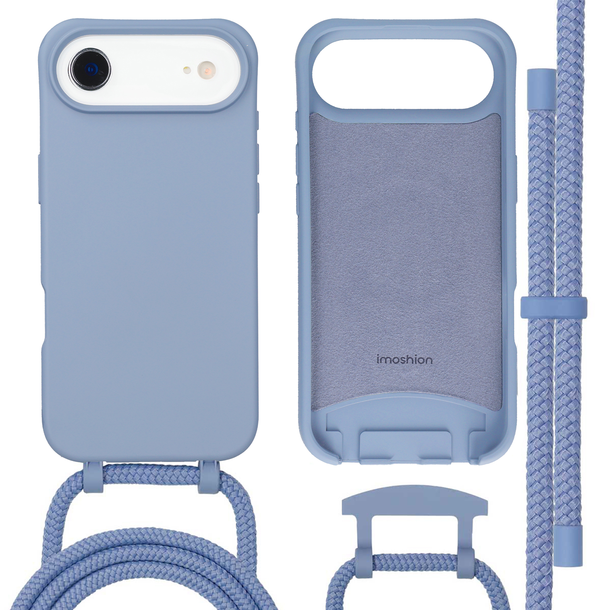 imoshion Coque arrière Color avec cordon amovible et MagSafe Apple iPhone Air - Ash Blue