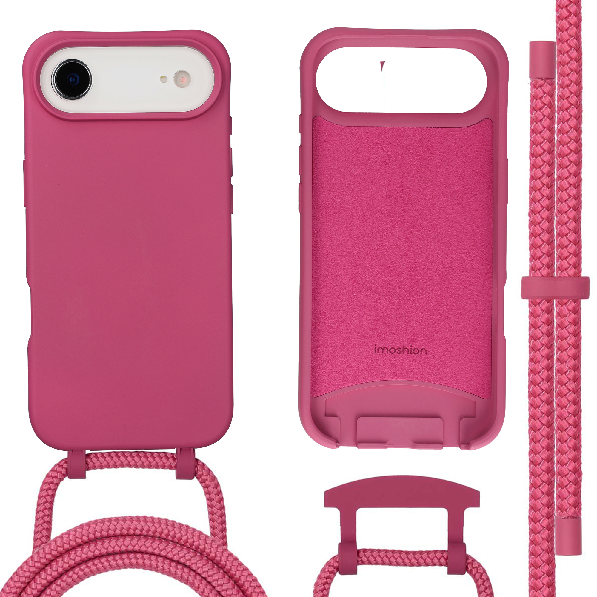 imoshion Coque arrière Color avec cordon amovible et MagSafe Apple iPhone Air - Raspberry