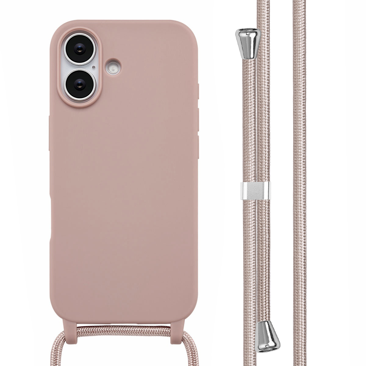 imoshion Siliconen hoesje met koord voor de Apple iPhone 17 - Sand Pink