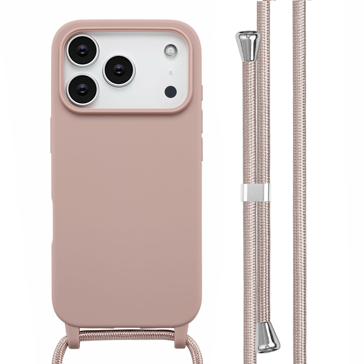 imoshion Siliconen hoesje met koord voor de Apple iPhone 17 Pro - Sand Pink
