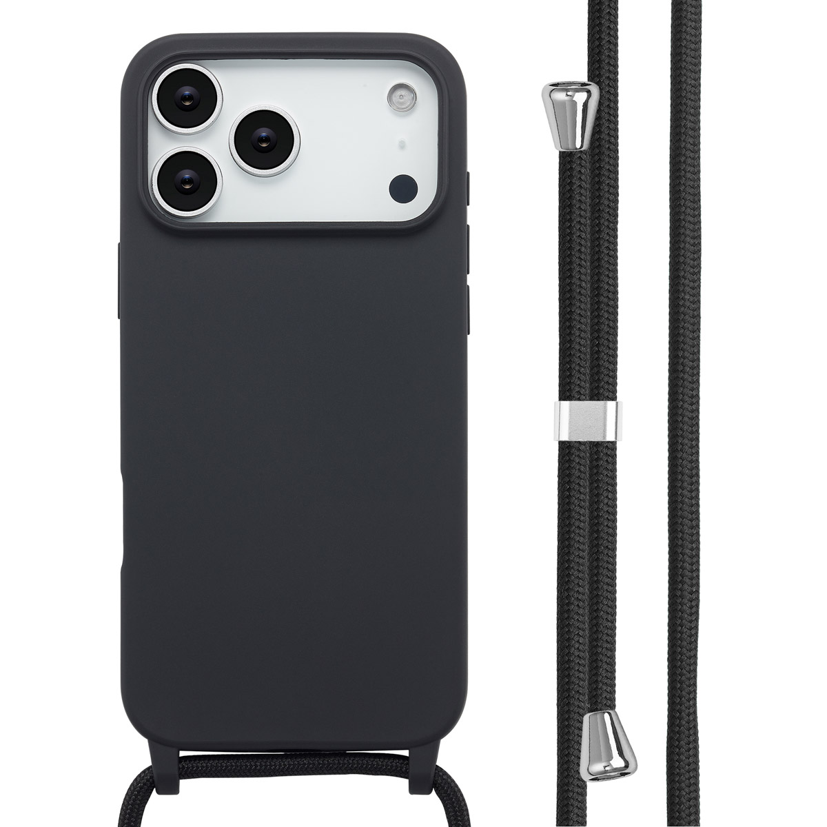 imoshion Coque en silicone avec cordon Apple iPhone 17 Pro Max - Noir