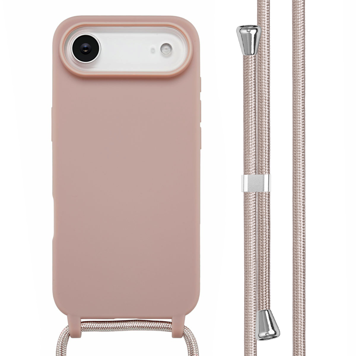 imoshion Coque en silicone avec cordon Apple iPhone Air - Sand Pink