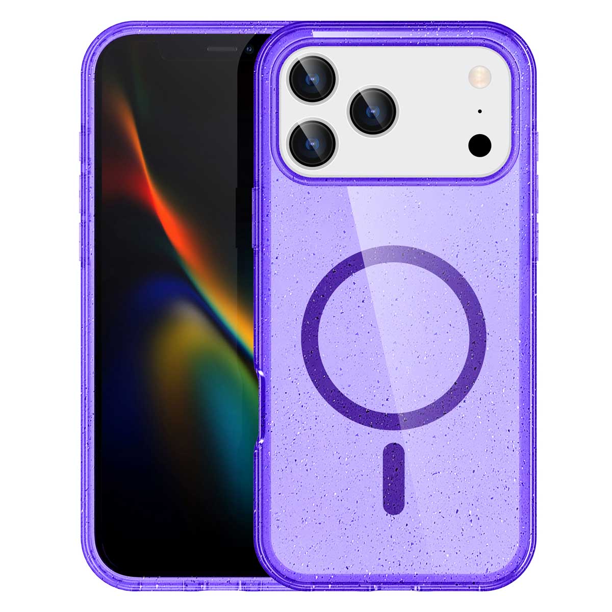 imoshion Coque Pailletée avec MagSafe Apple iPhone 17 Pro Max - Violet