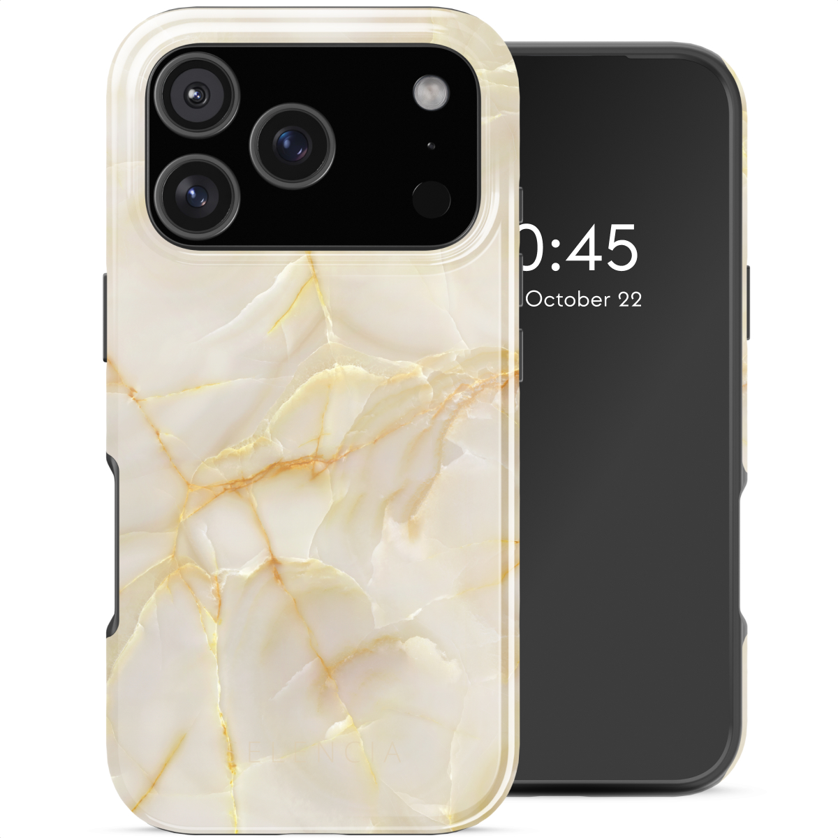 Selencia Coque arrière Vivid avec MagSafe Apple iPhone 17 Pro - Golden Beige Marble
