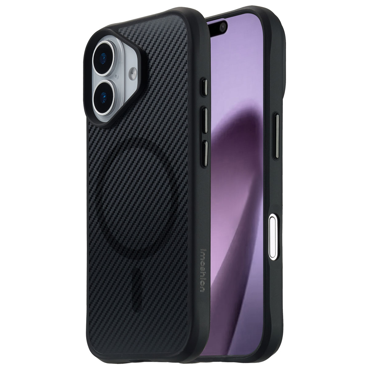imoshion Rugged Hybrid Carbon Case met MagSafe voor de Apple iPhone 17 - Zwart