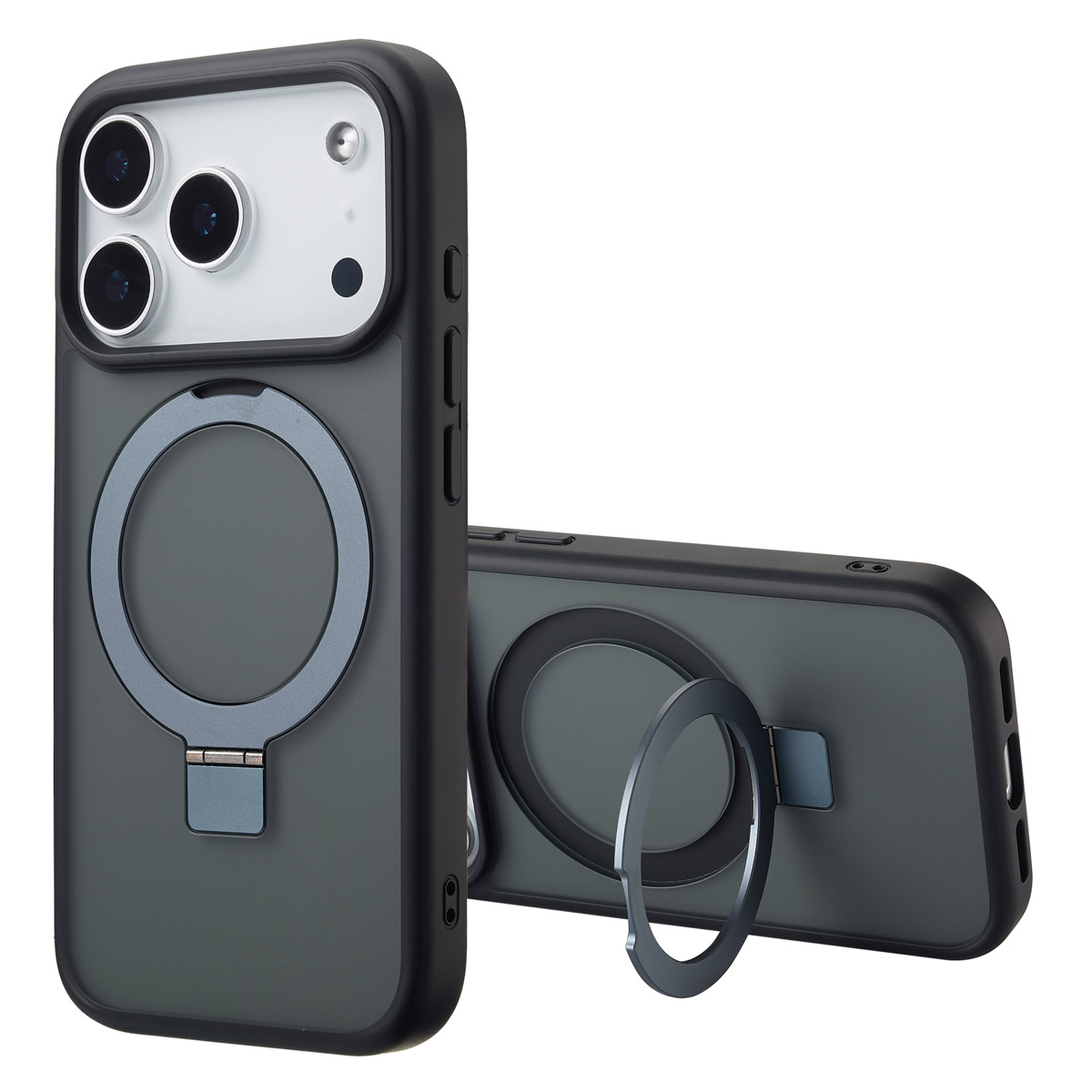 Accezz Coque Ring Stand avec MagSafe Apple iPhone 17 Pro Max - Noir