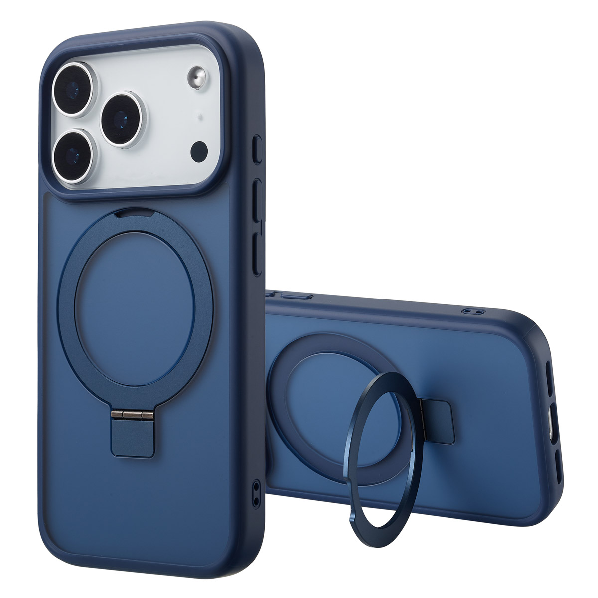 Accezz Coque Ring Stand avec MagSafe Apple iPhone 17 Pro Max - Bleu
