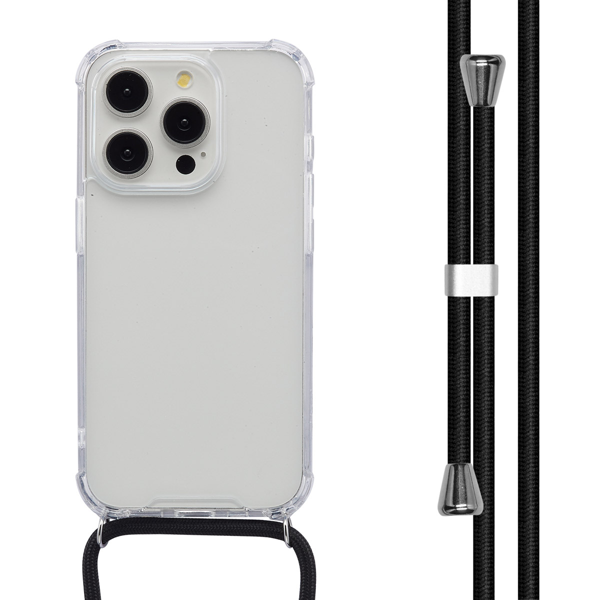 imoshion Coque arrière Transparente avec cordon Apple iPhone 15 Pro - Noir
