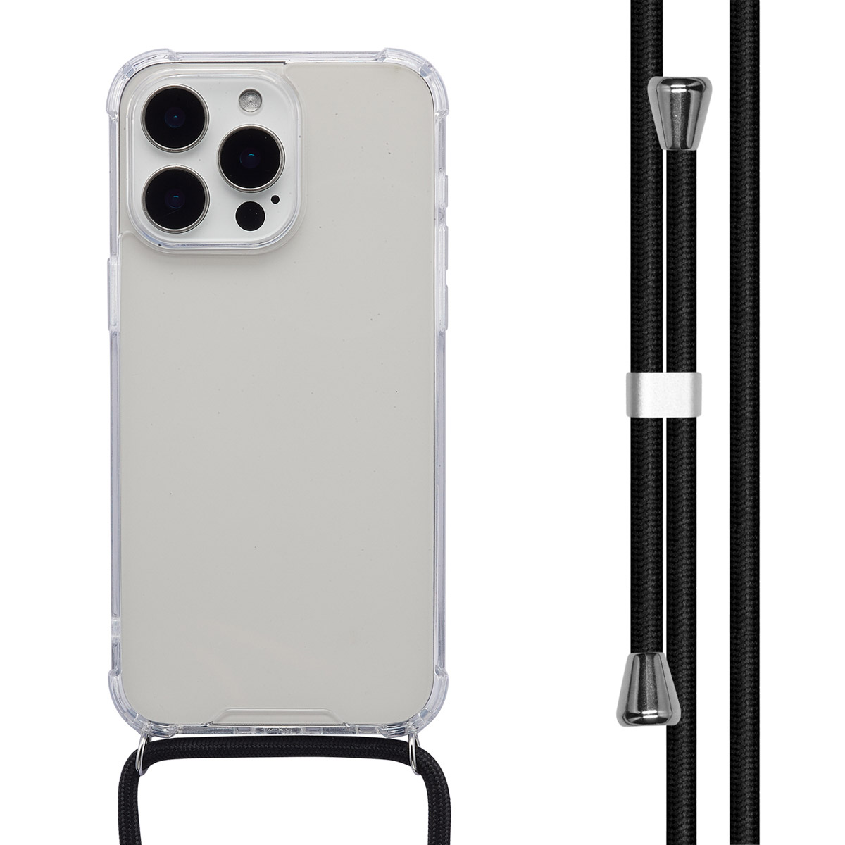 imoshion Coque arrière Transparente avec cordon Apple iPhone 15 Pro Max - Noir