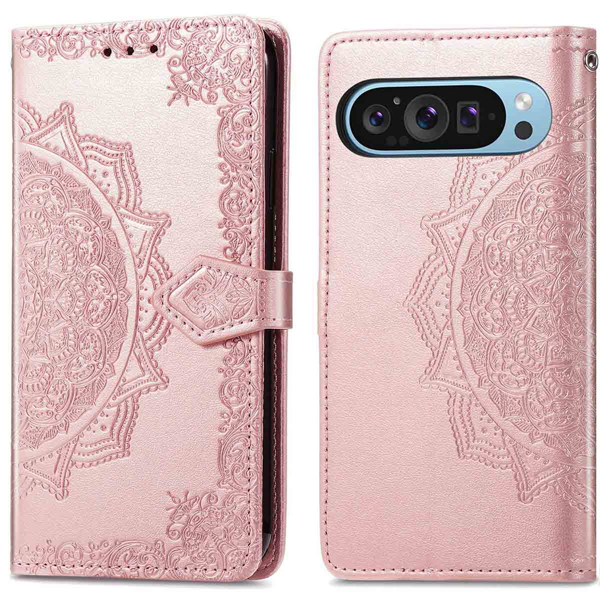 imoshion Mandala Bookcase voor de Google Pixel 10 / 10 Pro - Rosé Goud