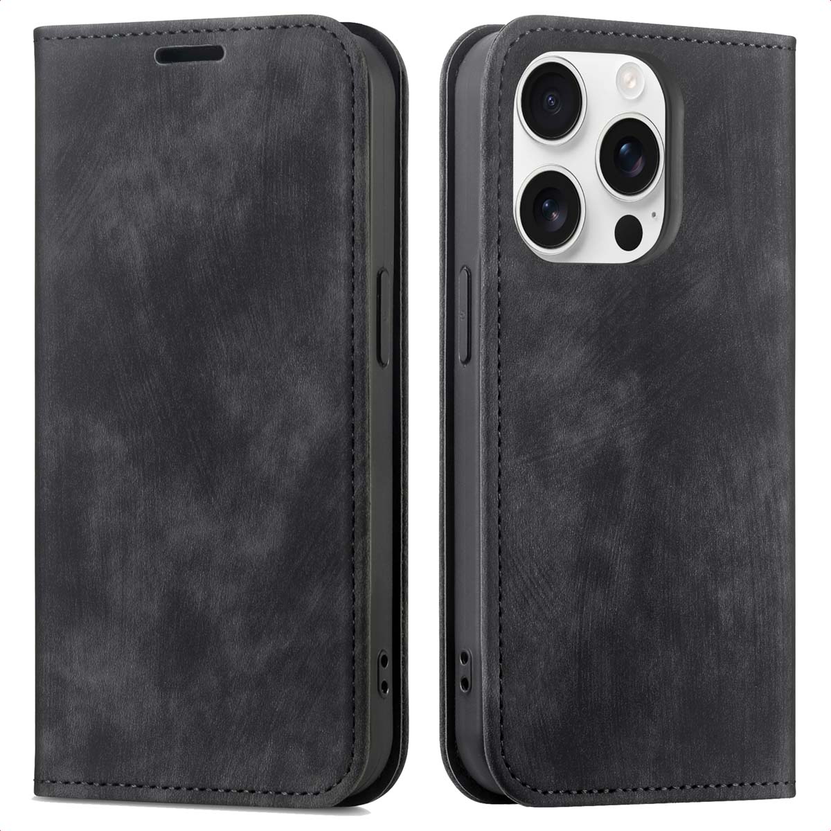 imoshion Slim Bookcase voor de Apple iPhone 12 (Pro) - Zwart