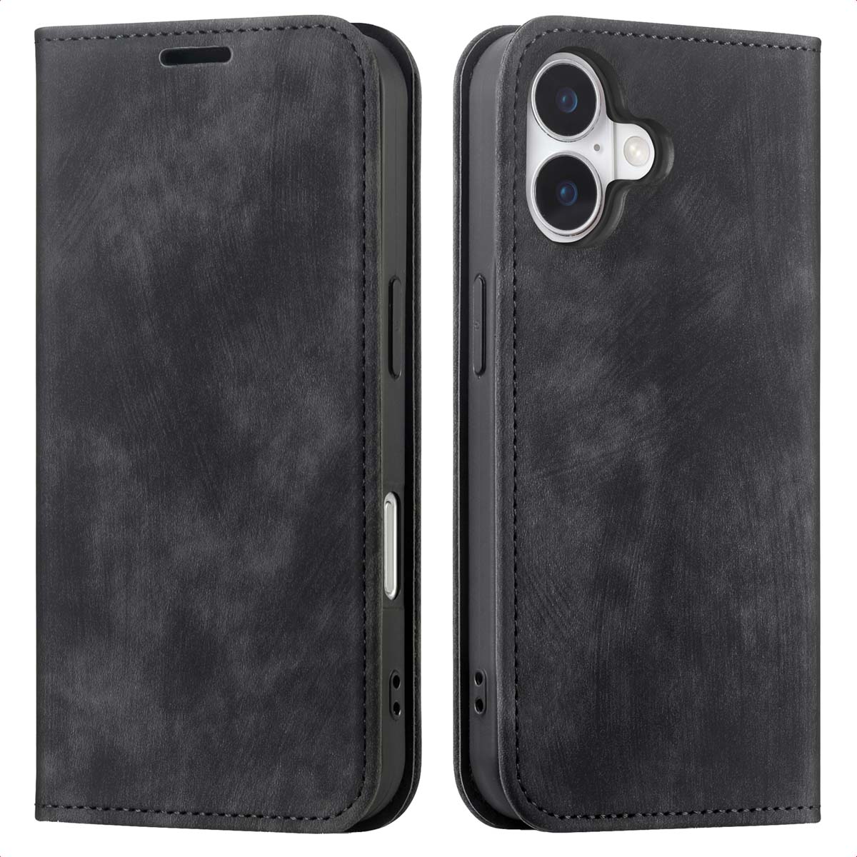 imoshion Slim Bookcase voor de Apple iPhone 16 - Zwart