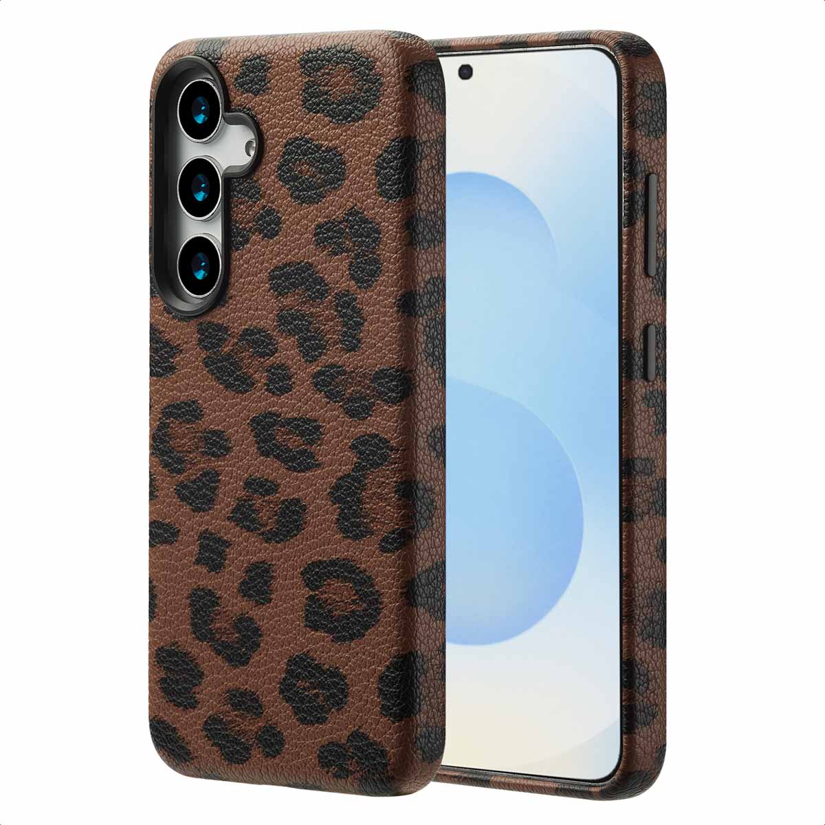 Selencia Coque Sabi imprimé panthère avec MagSafe Samsung Galaxy S25 - Mocha Brown