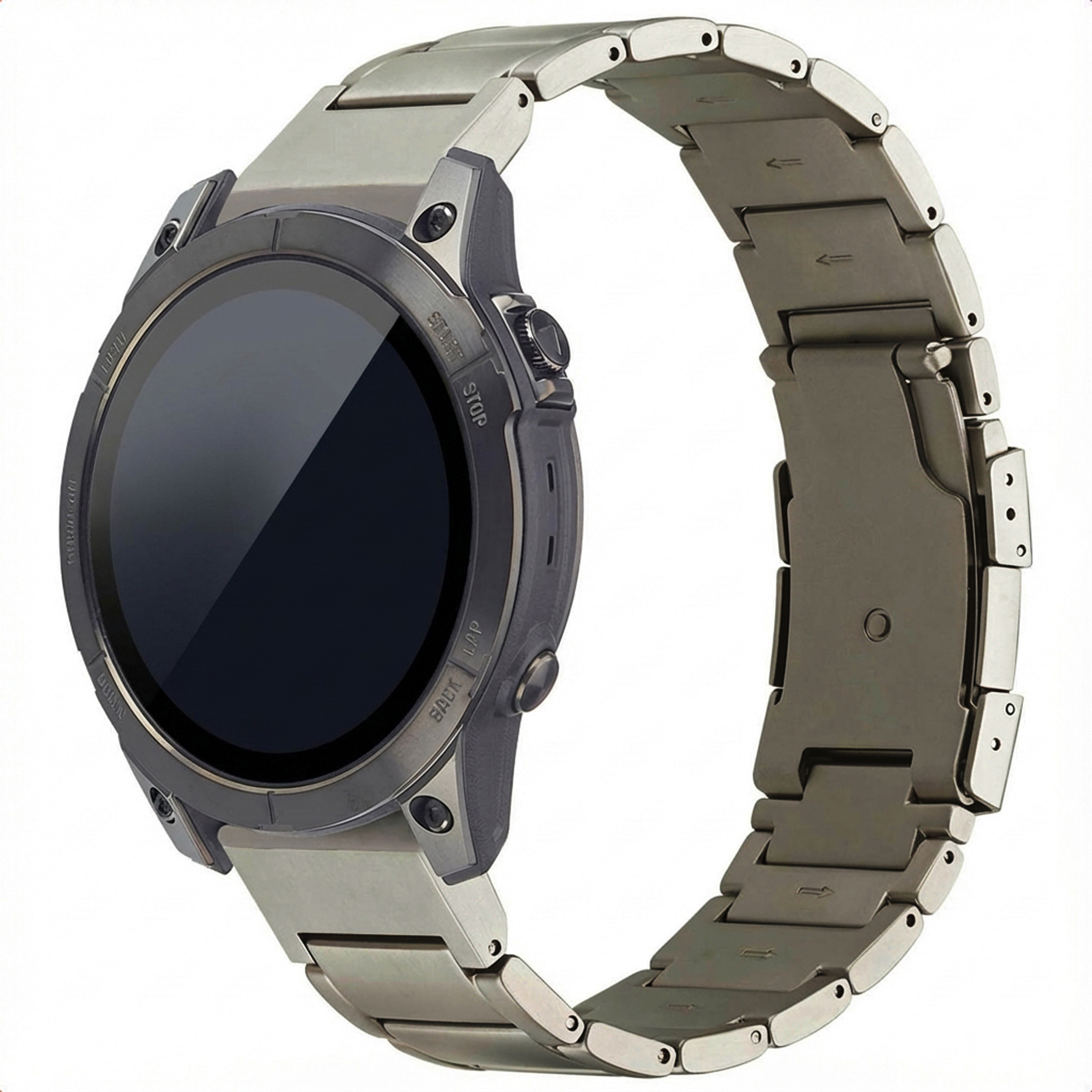 Accezz Mat Titanium bandje - Garmin 22 mm aansluiting - Titanium