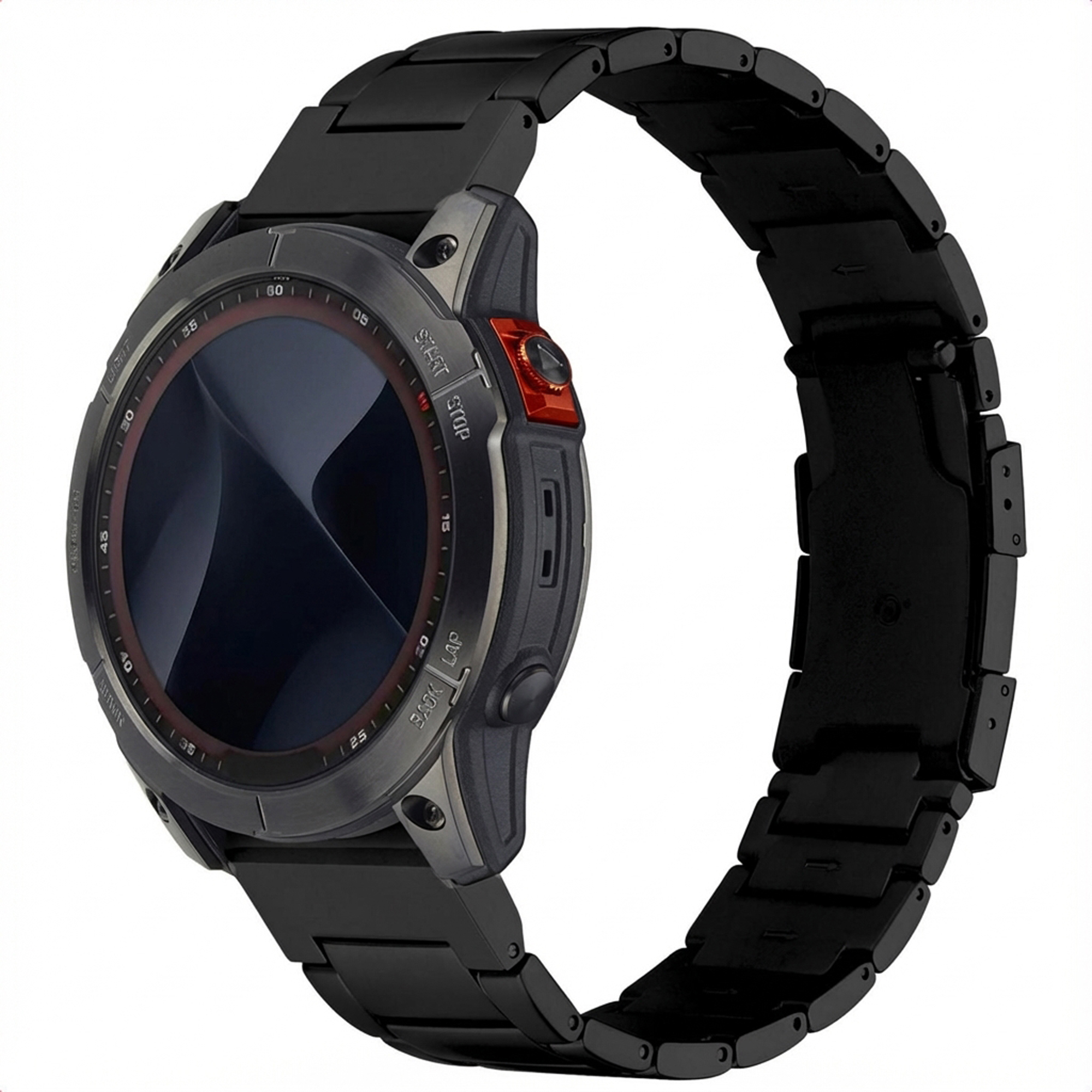Accezz Mat Titanium bandje - Garmin 26 mm aansluiting - Zwart