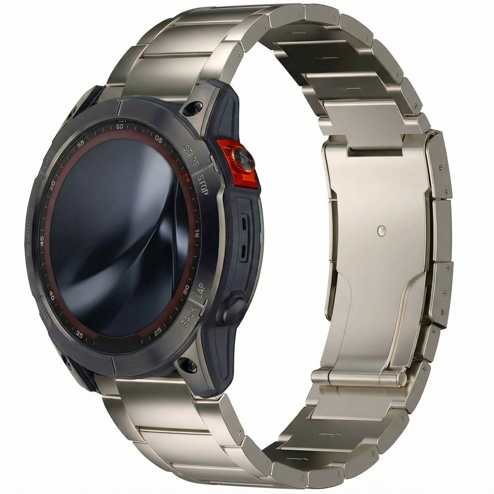 Accezz Mat Titanium bandje - Garmin 26 mm aansluiting - Titanium
