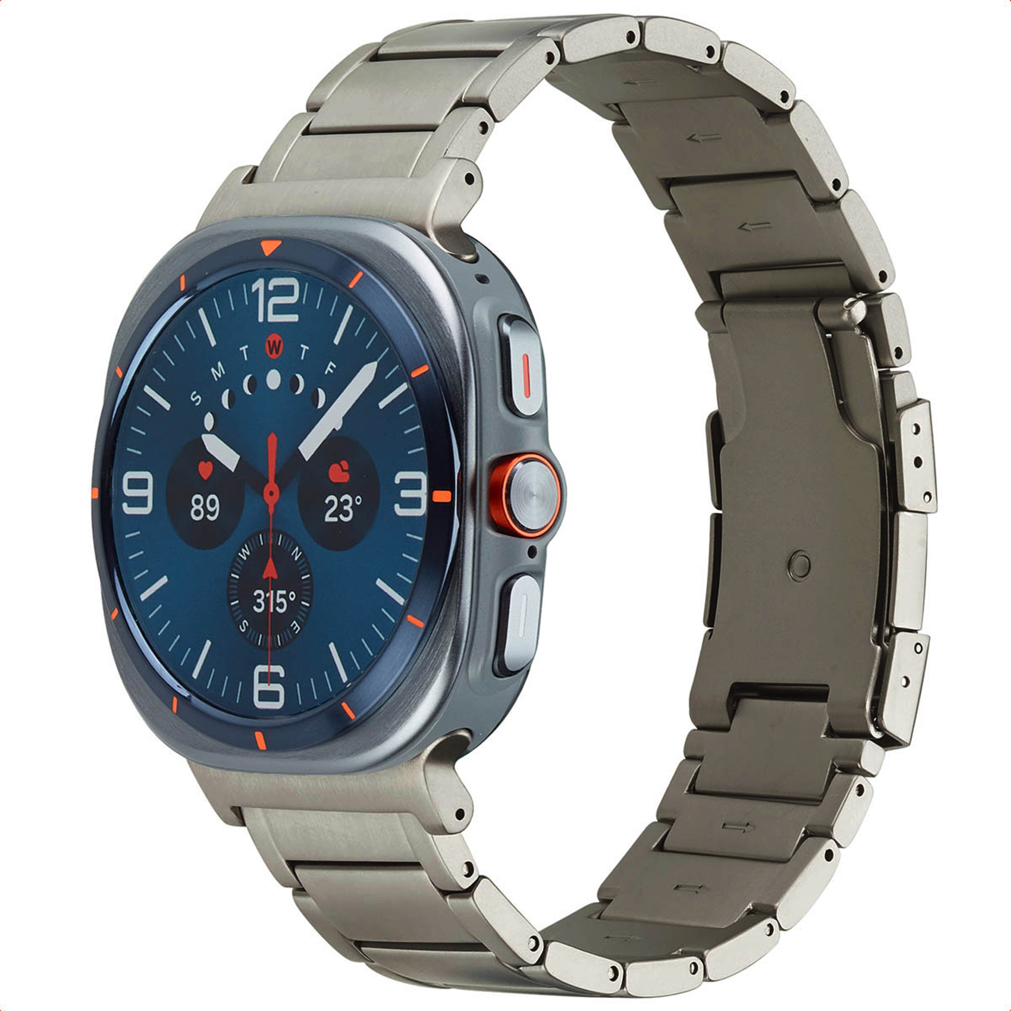 Accezz Mat Titanium bandje voor de Samsung Galaxy Watch Ultra 2 (2026) / Ultra (2024/2025) - Titanium