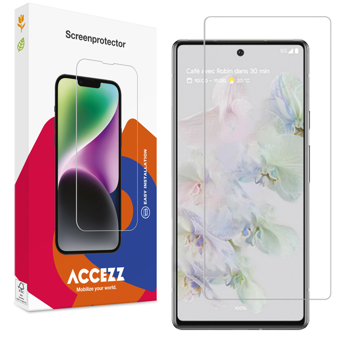 Accezz Gehard Glas Screenprotector voor de Google Pixel 7
