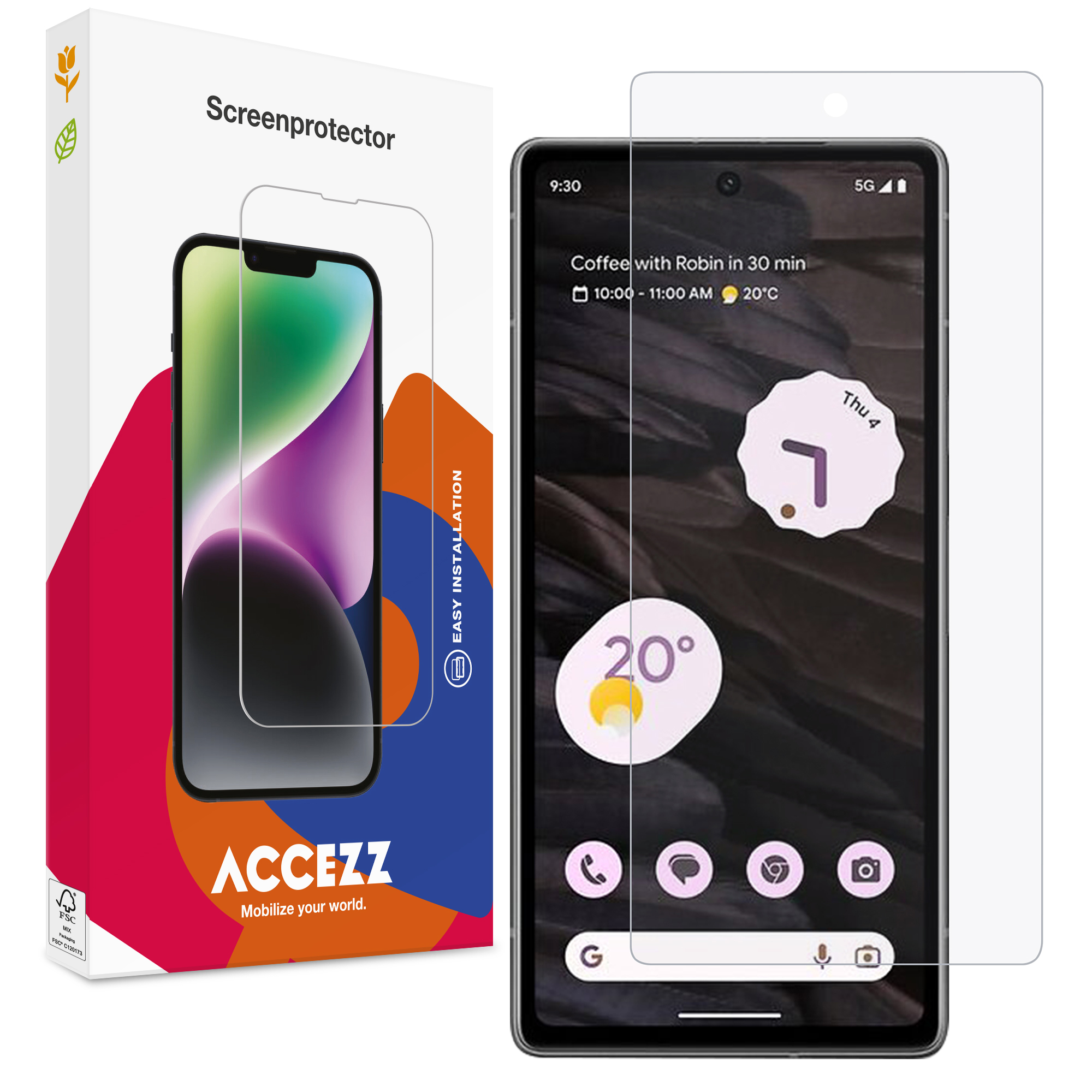 Accezz Gehard Glas Screenprotector voor de Google Pixel 7a