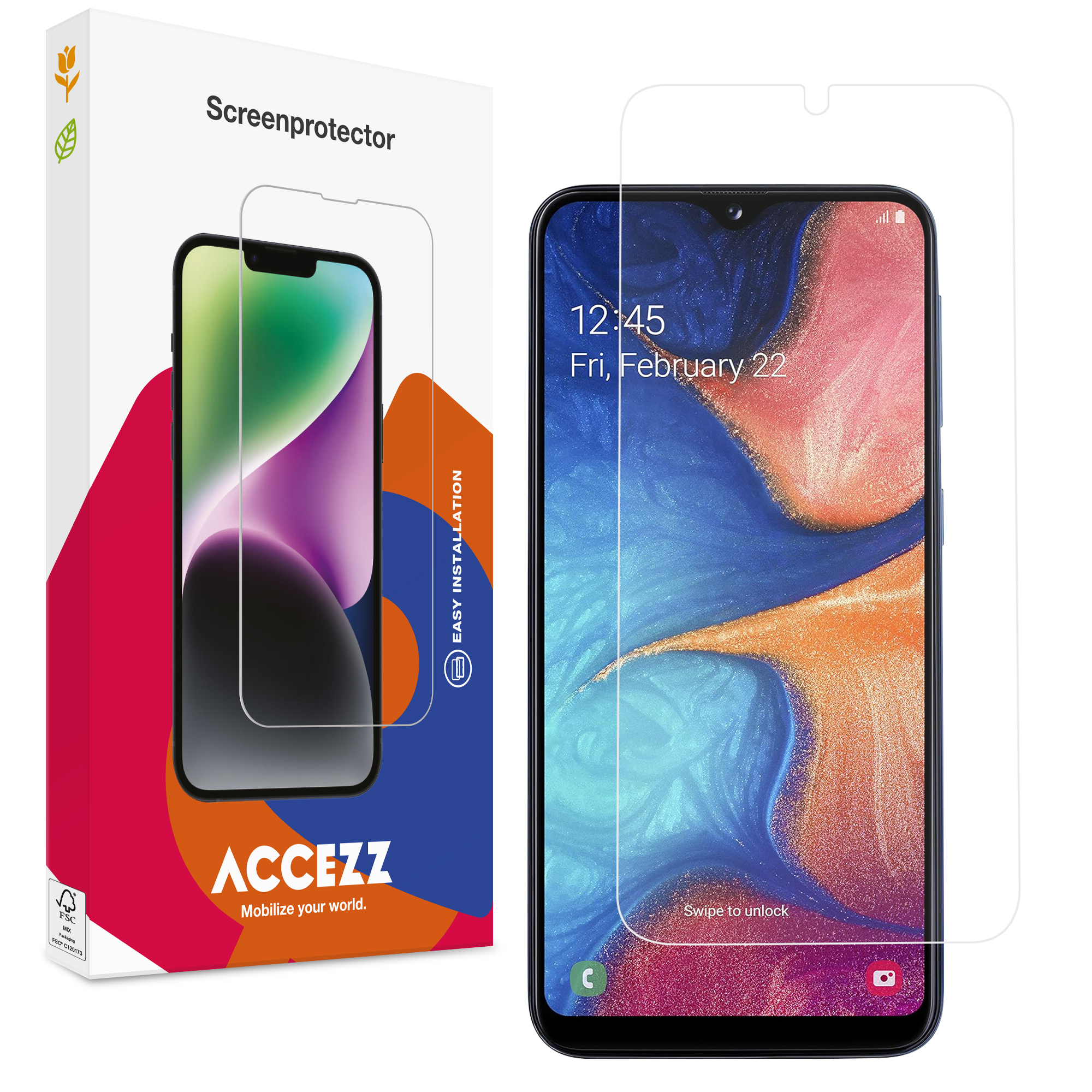 Accezz Protection d'écran en verre trempé Samsung Galaxy A20e