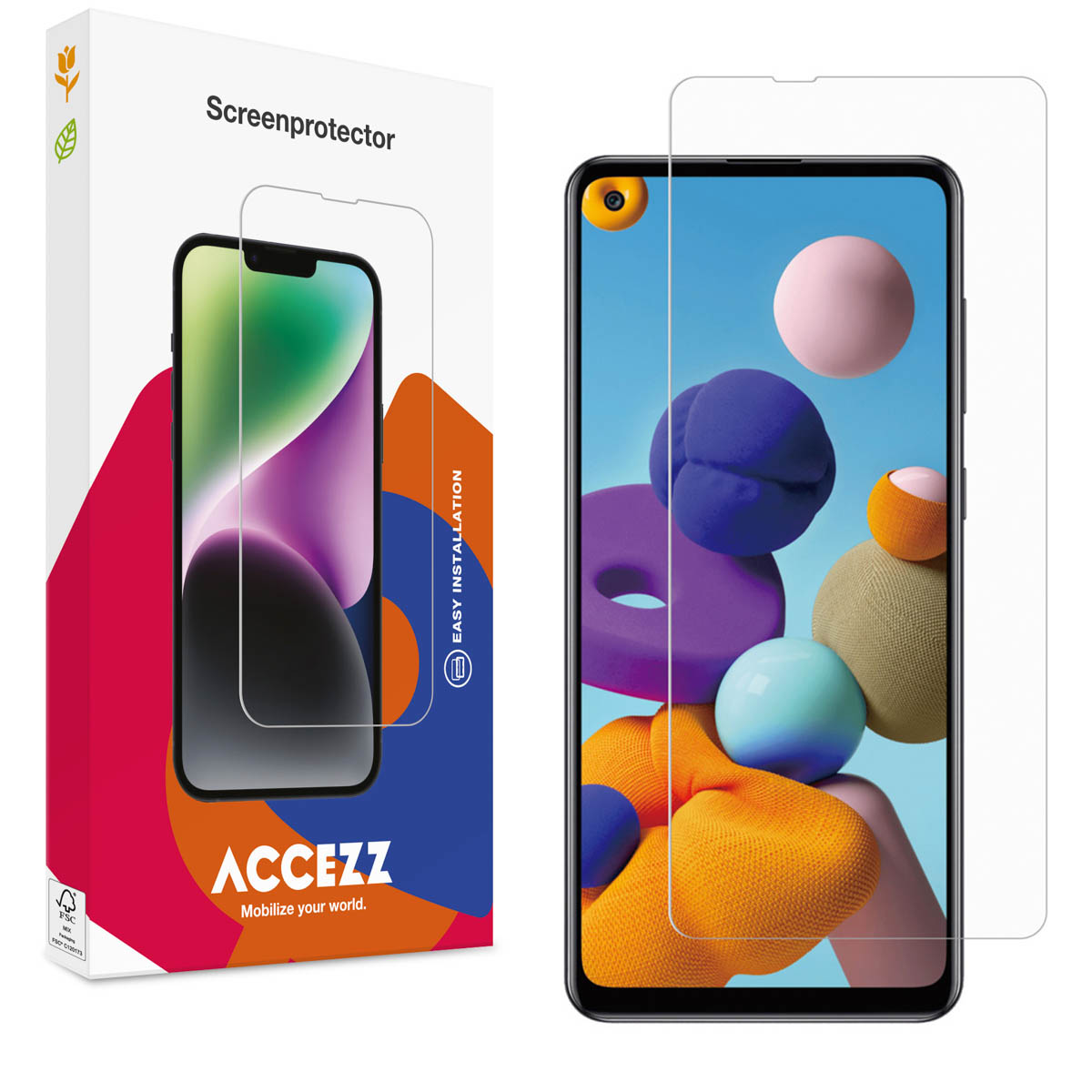 Accezz Gehard Glas Screenprotector voor de Samsung Galaxy A21s