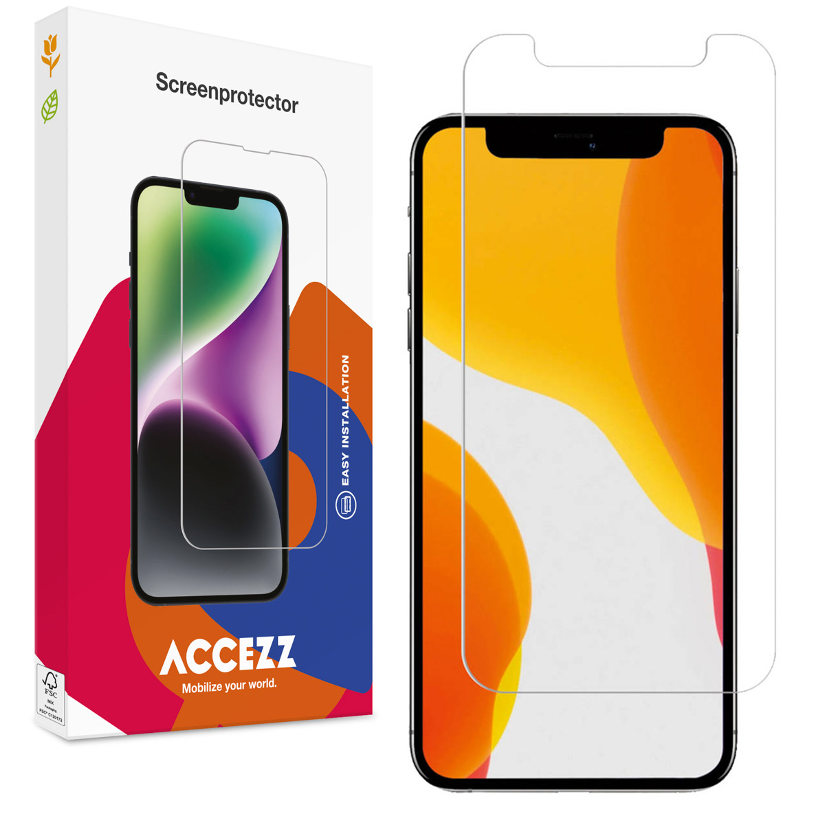Accezz Gehard Glas Screenprotector voor de Apple iPhone 12 Mini