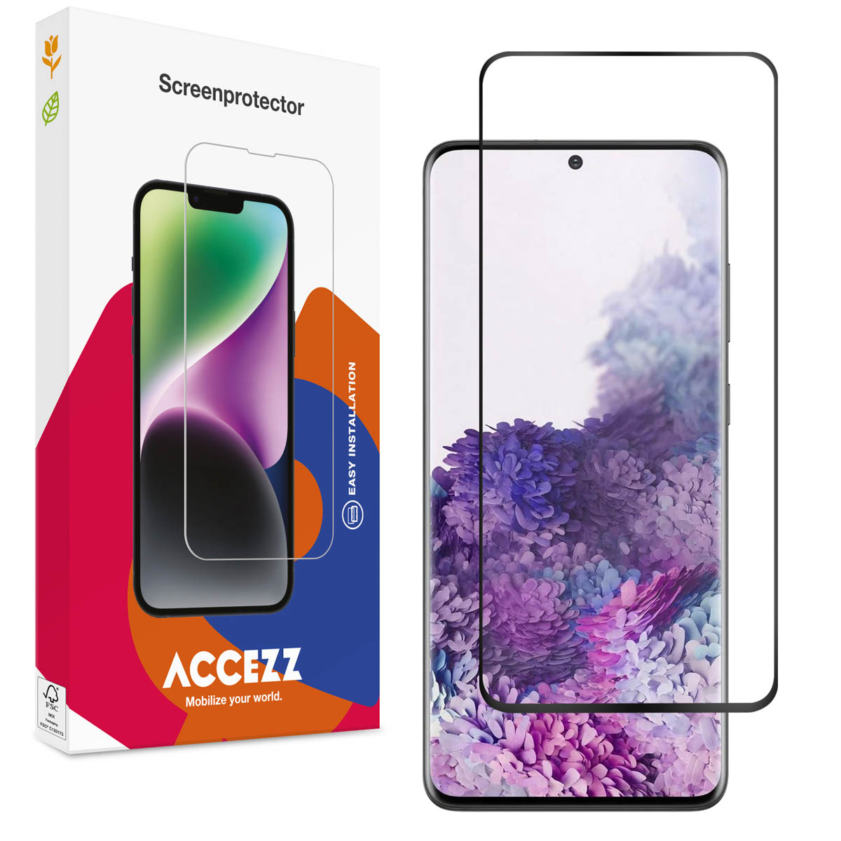 Accezz Gehard Glas Full Cover Screenprotector voor de Samsung Galaxy S20