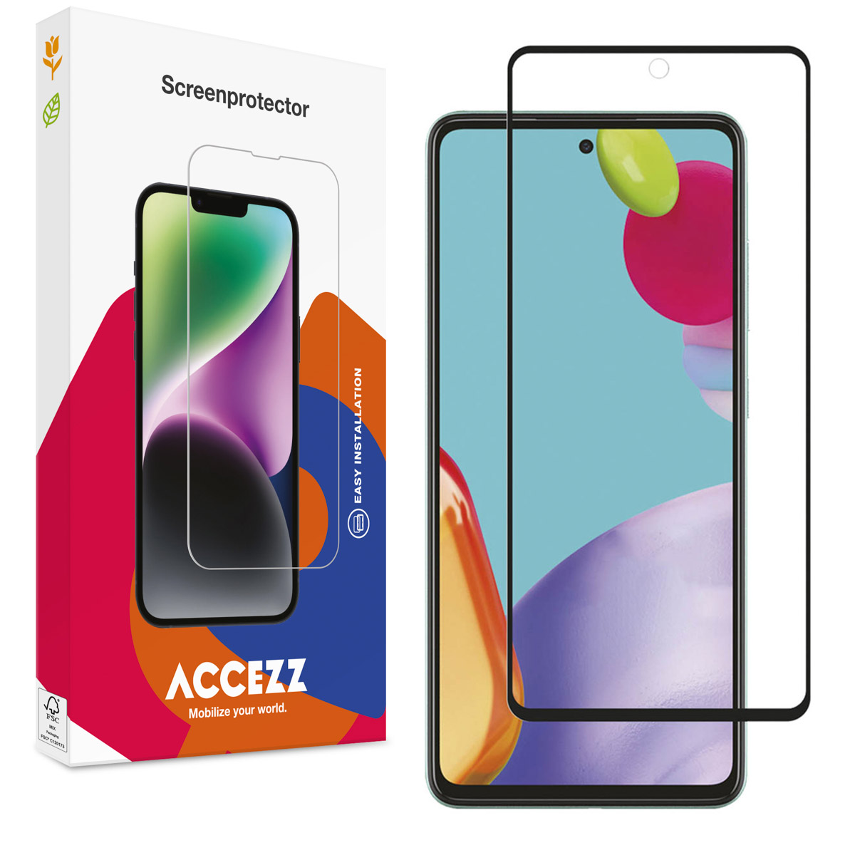 Accezz Gehard Glas Full Cover Screenprotector voor de Samsung Galaxy A52(s) (5G/4G) / A53
