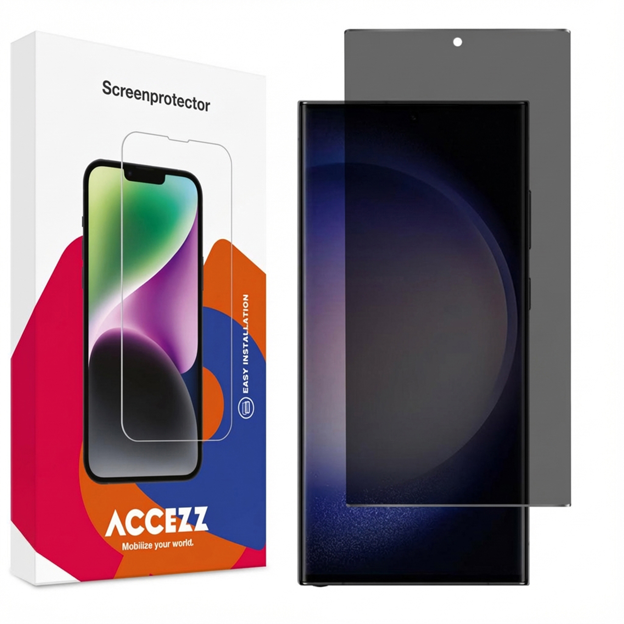 Accezz Protection d'écran en verre trempé Privacy Samsung Galaxy S23 Ultra