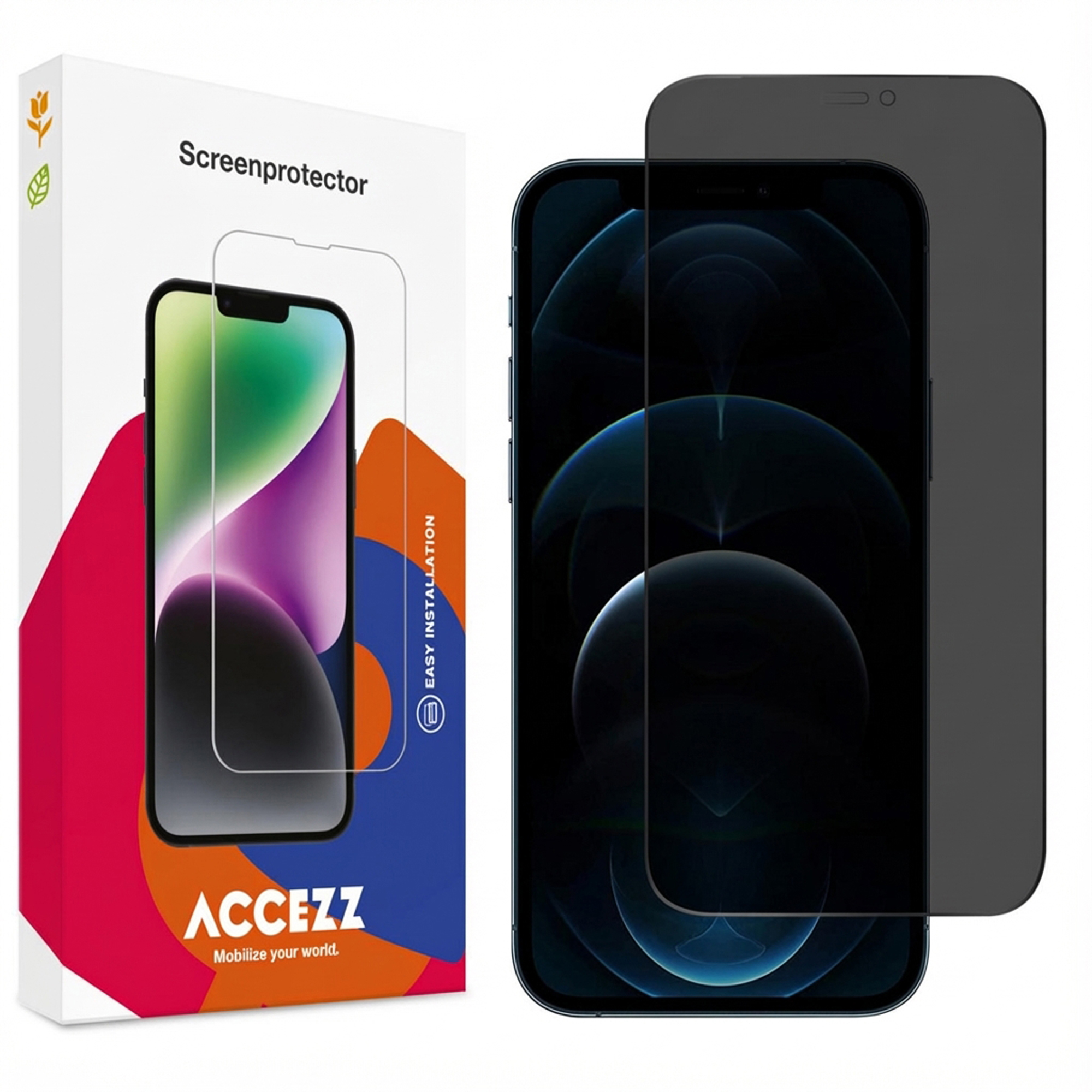 Accezz Protection d'écran en verre trempé Privacy Apple iPhone 12 Pro Max