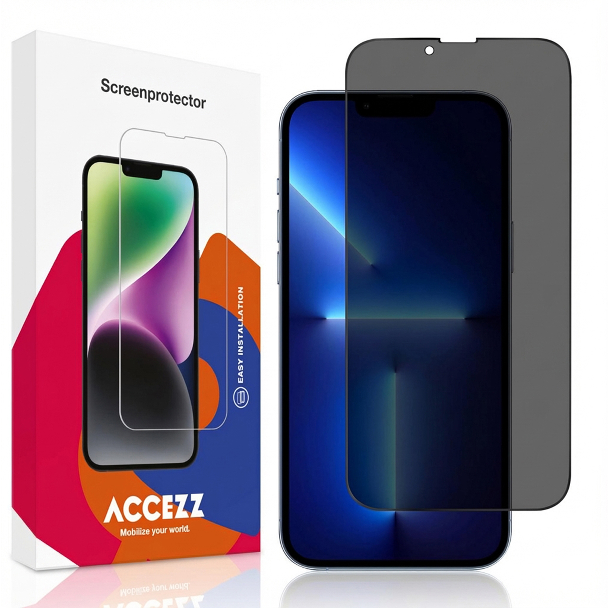 Accezz Gehard Glas Privacy Screenprotector voor de Apple iPhone 13 Pro Max / 14 Plus