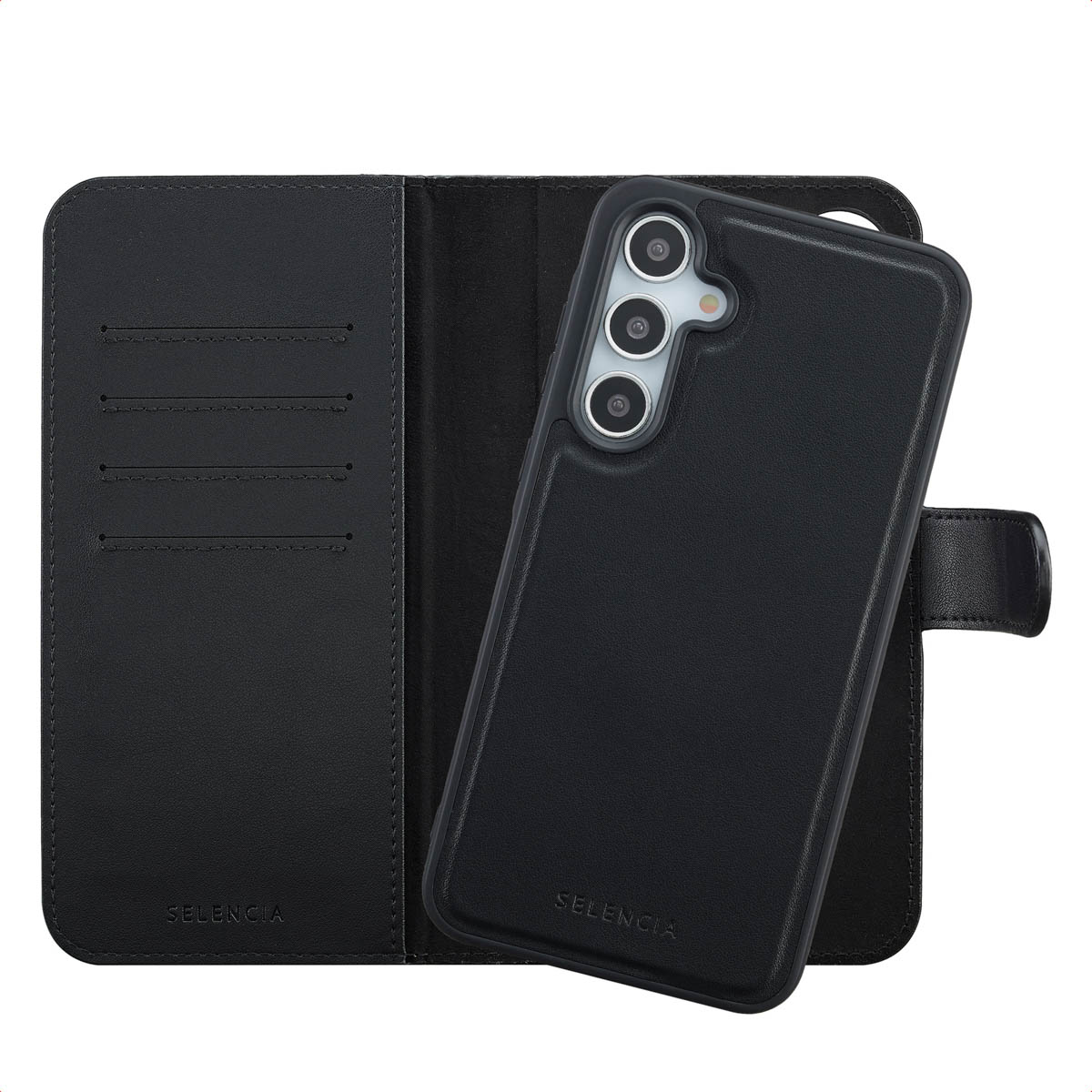 Selencia Olyn Uitneembare Bookcase met MagSafe voor de Samsung Galaxy A35 / A55 - Zwart