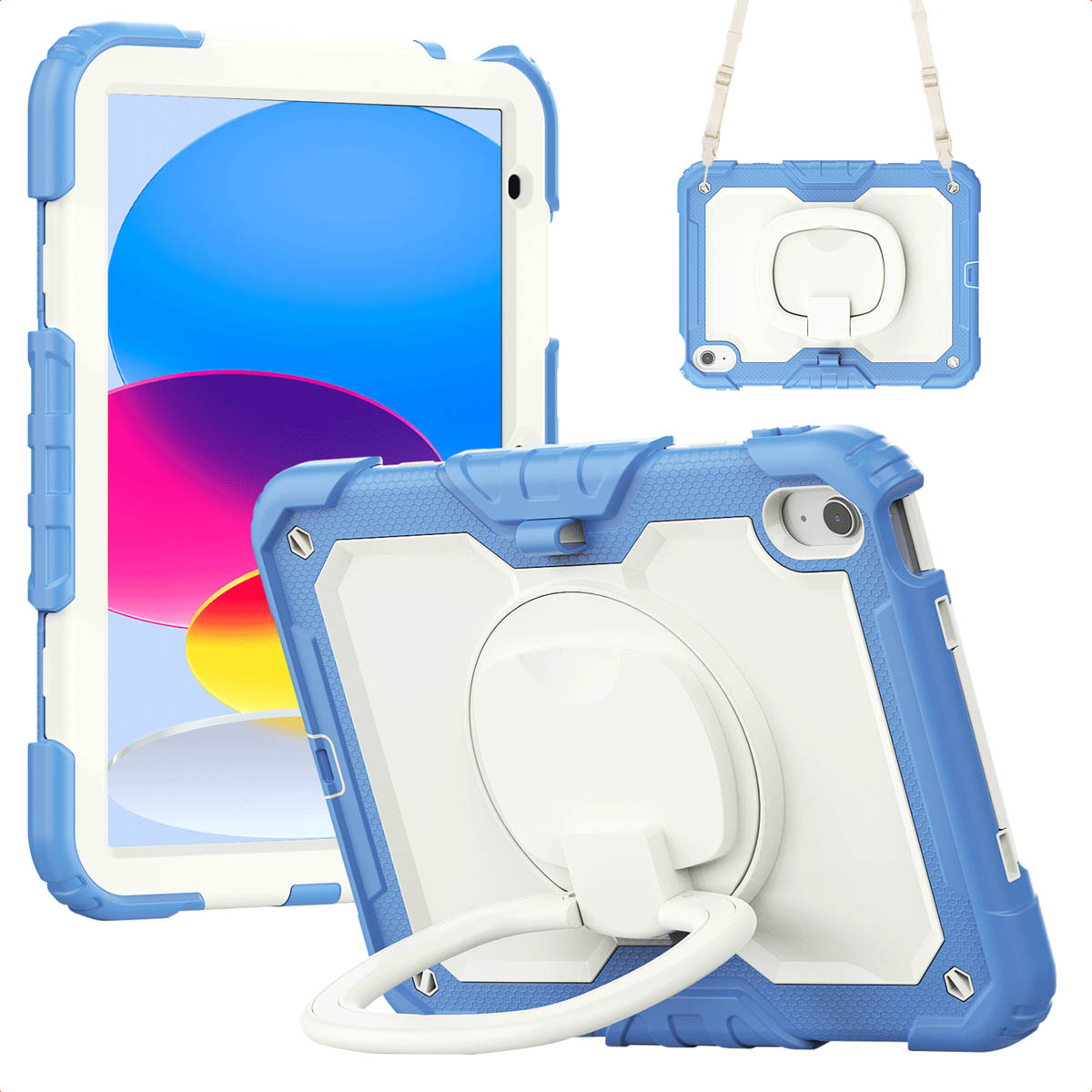 imoshion Rugged Kidsproof Backcover voor de Apple iPad 11 (2025) 11 inch A16 / iPad 10 (2022) 10.9 inch - Blauw