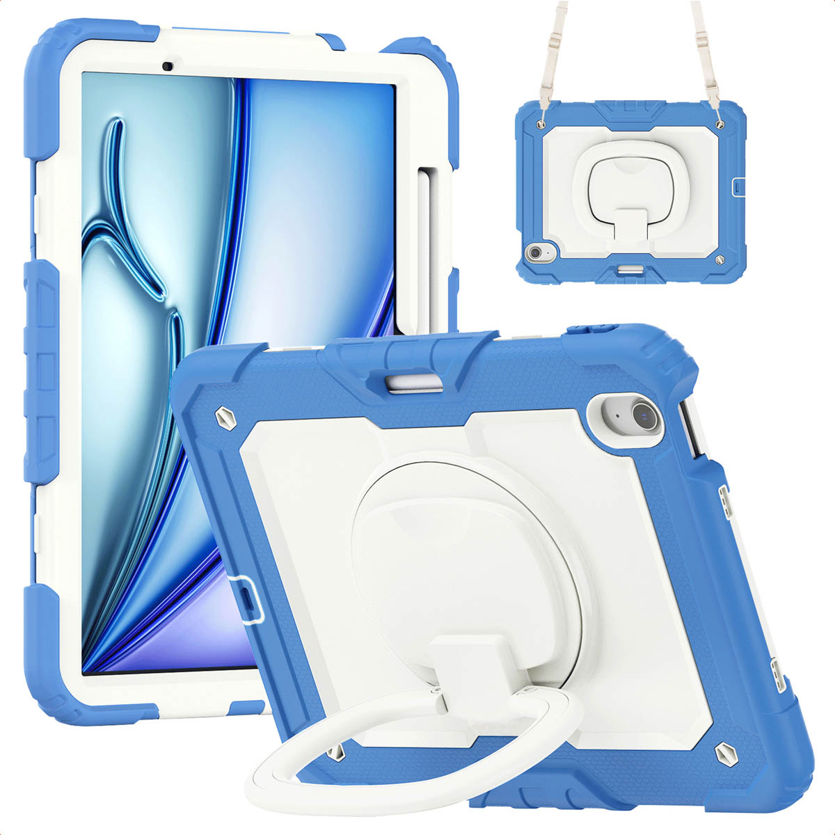 imoshion Coque tablette kidsproof Rugged Apple iPad Air 11 pouces (2026) M4 / (2025) M3 / (2024) M2 - Bleu